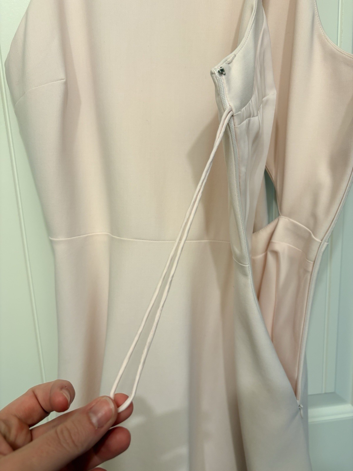Elizabeth and James Britt Dress Size 8 Blush Pink Open Back Bow Fit Flare
