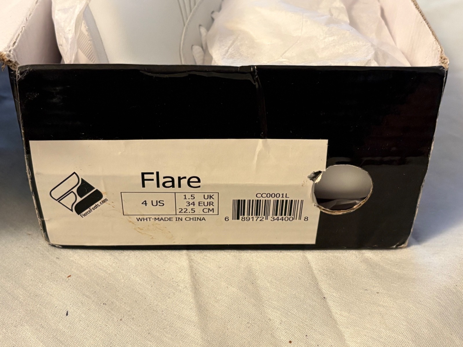 Fierce Feat Flare Cheer Shoes Cheerleader Size 4 U.S White Brand New Never Used