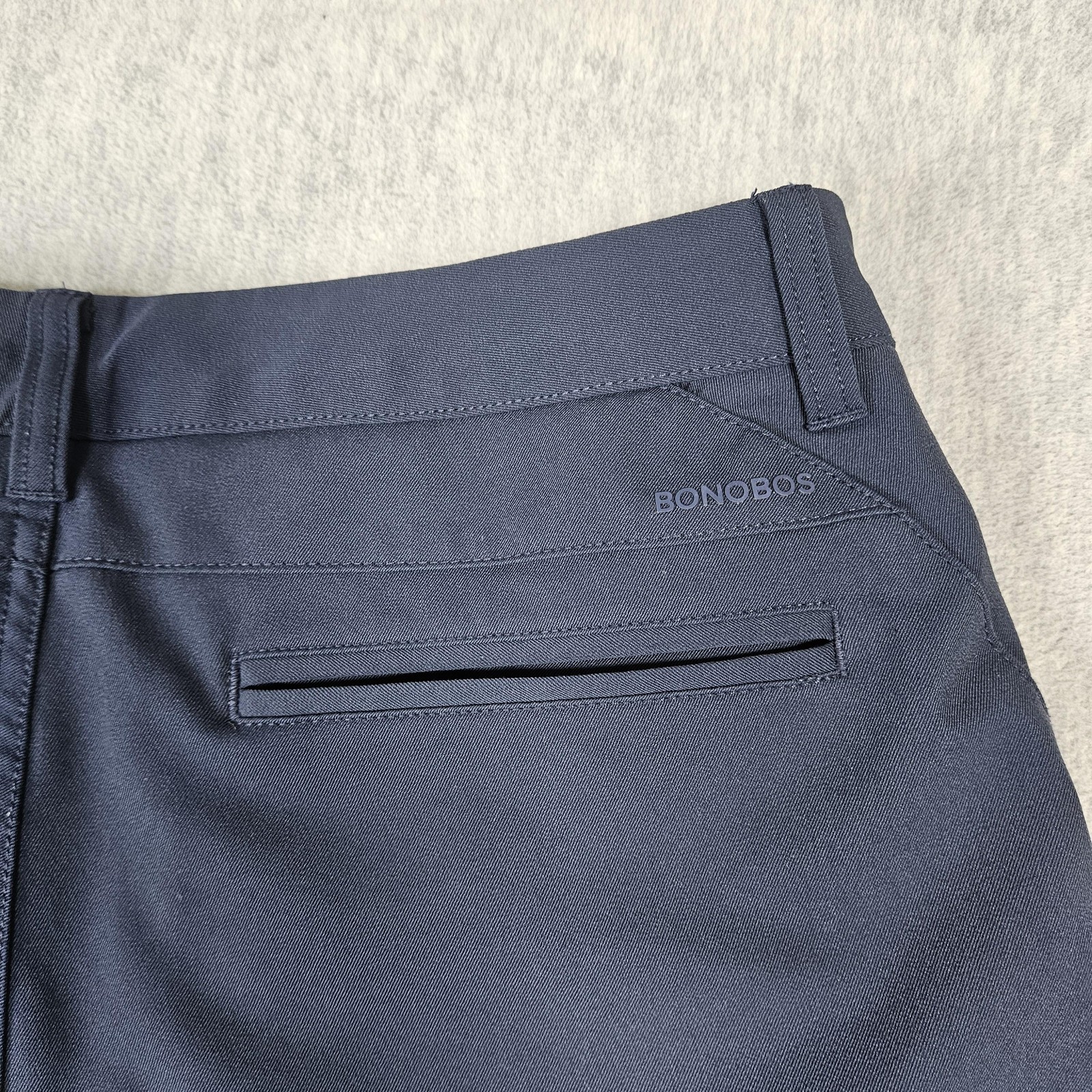 Bonobos Pants Mens 32×28 Blue Chino Slim Golf Microfiber Stretch Tapered