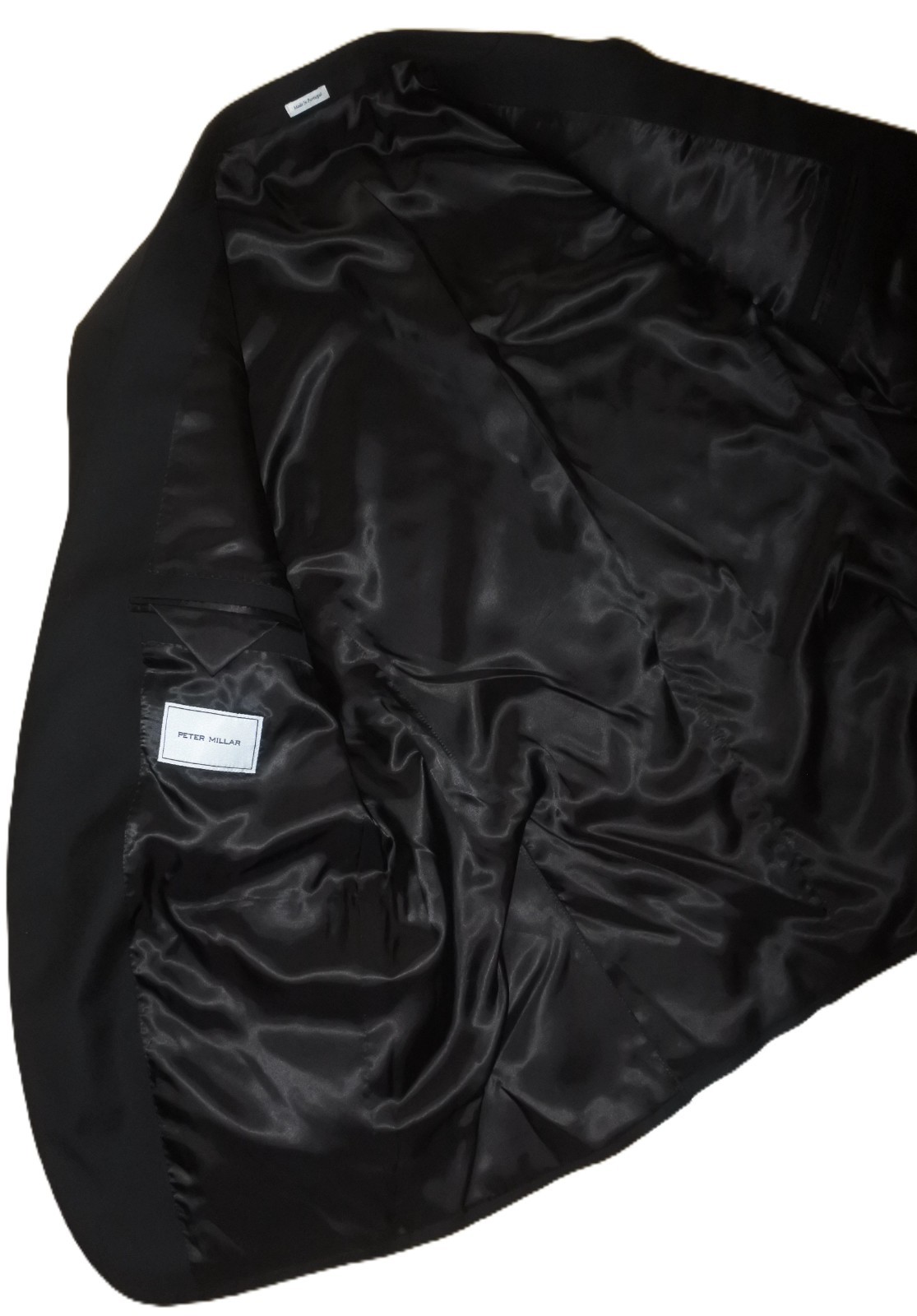 NWOT Mens 44R Peter Millar Black Wool Suit Jacket Sport Coat