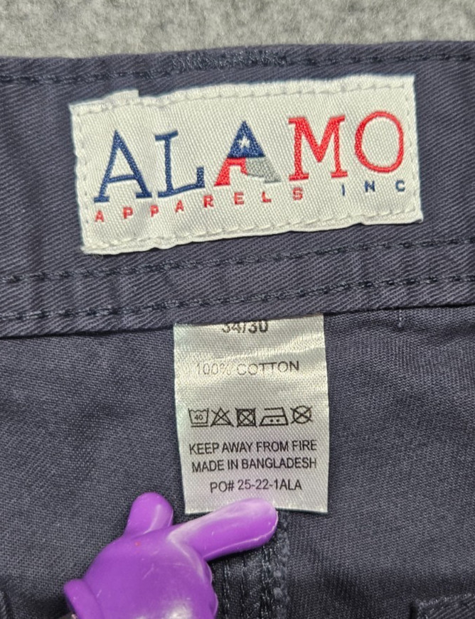 Alamo navy blue cargo pants men size 34×30