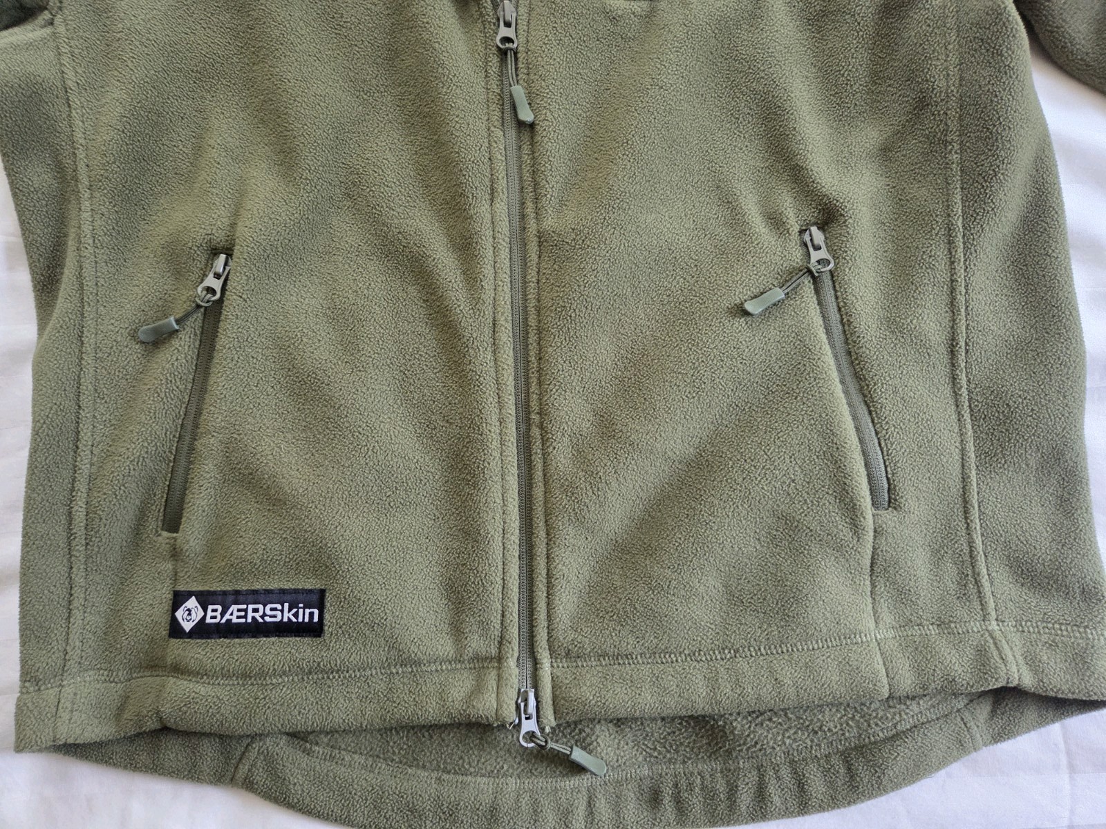 BAERSkin Tactical Hoodie Jacket Men 5.0 Military Style Fleece Hunter Green sz L