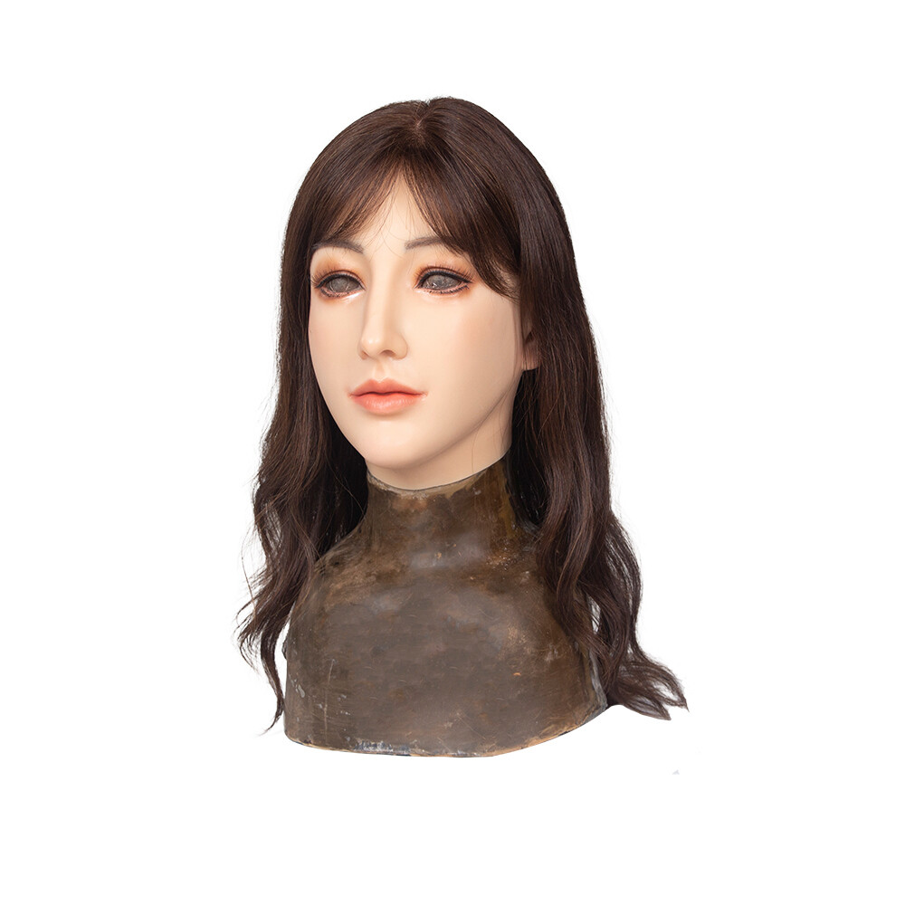 SHM Full Silicone Bodysuit Breast Form Head Mask Full Face Disguise Crossdresser