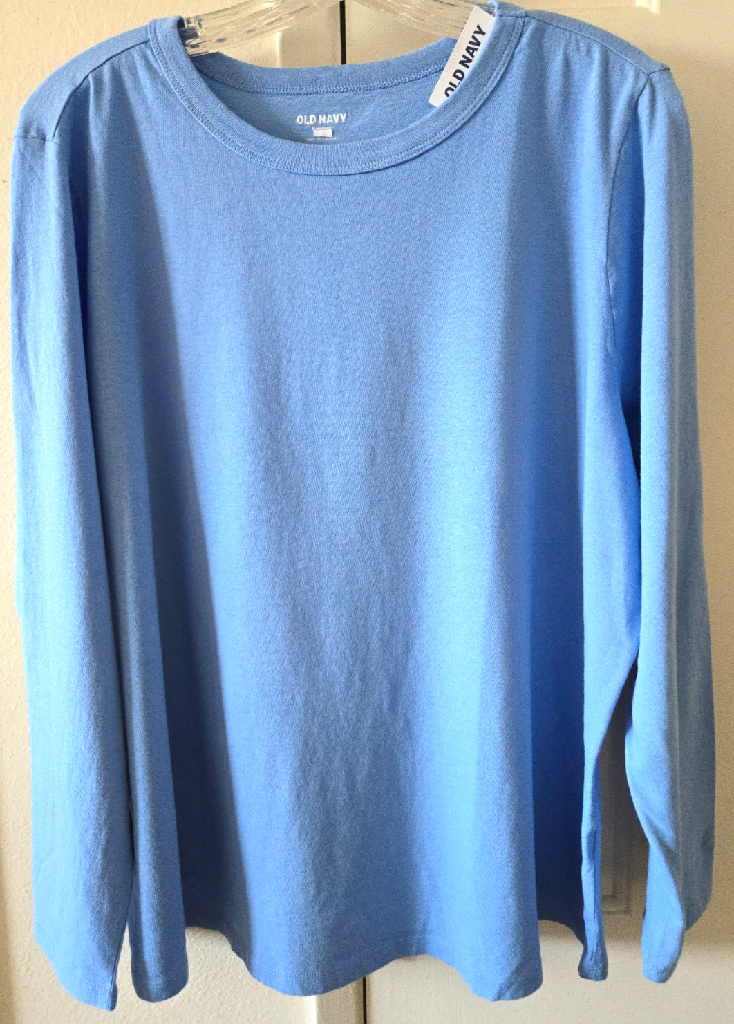Old Navy Lt Blue Sky Cotton Jersey Scoop Neck Long Sleeve Tshirt XL 2X XXL 3X 4X