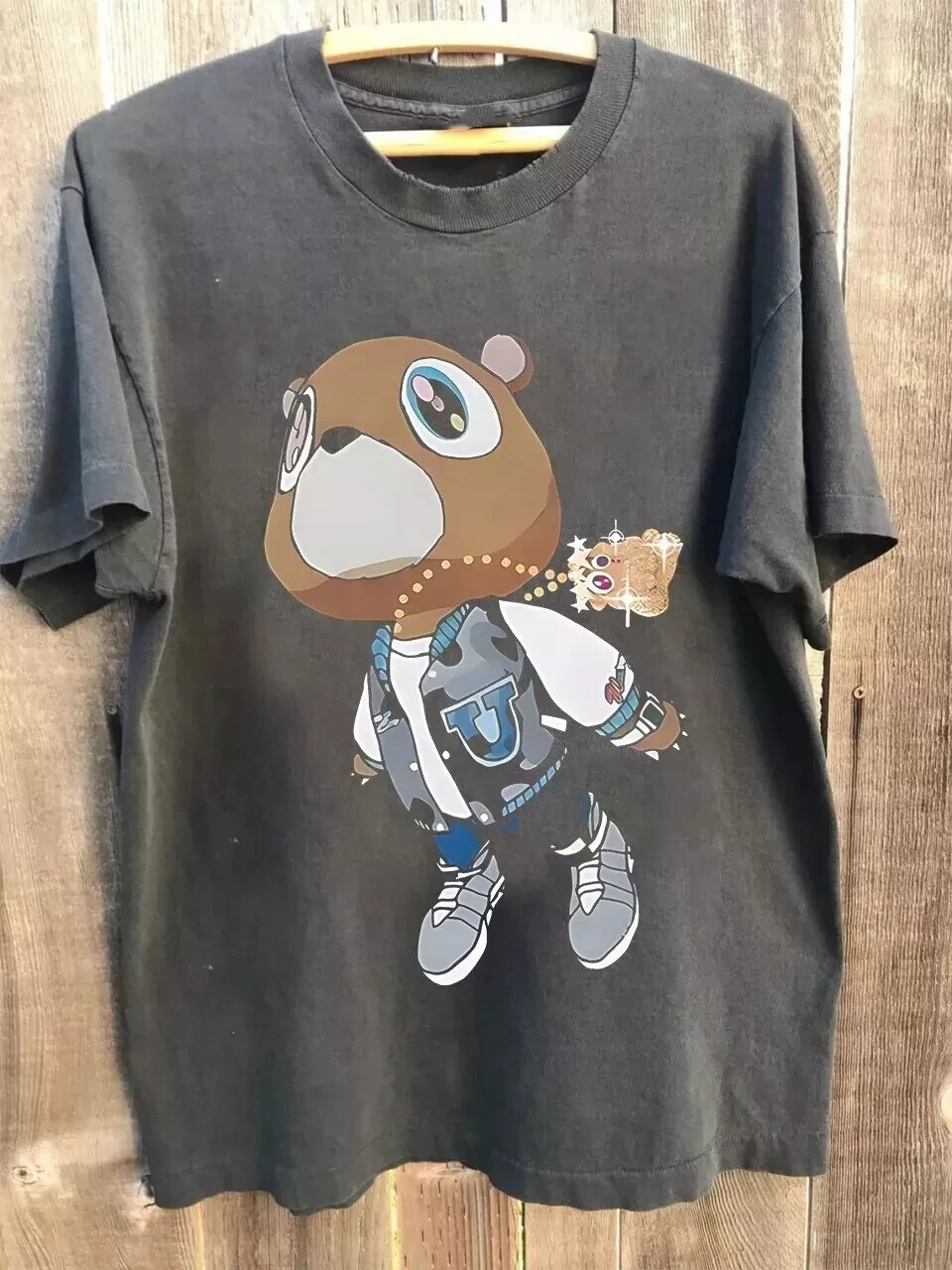 Kanye West Graduation Dropout Bear Charcoal Unisex T- shirt S-5XL BL1530