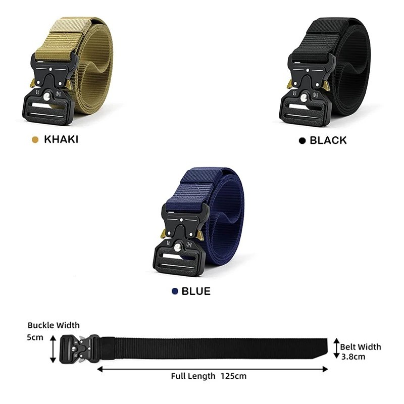 MEN Casual Military Tactical Army Adjustable Quick Release Belts Pants Waistband