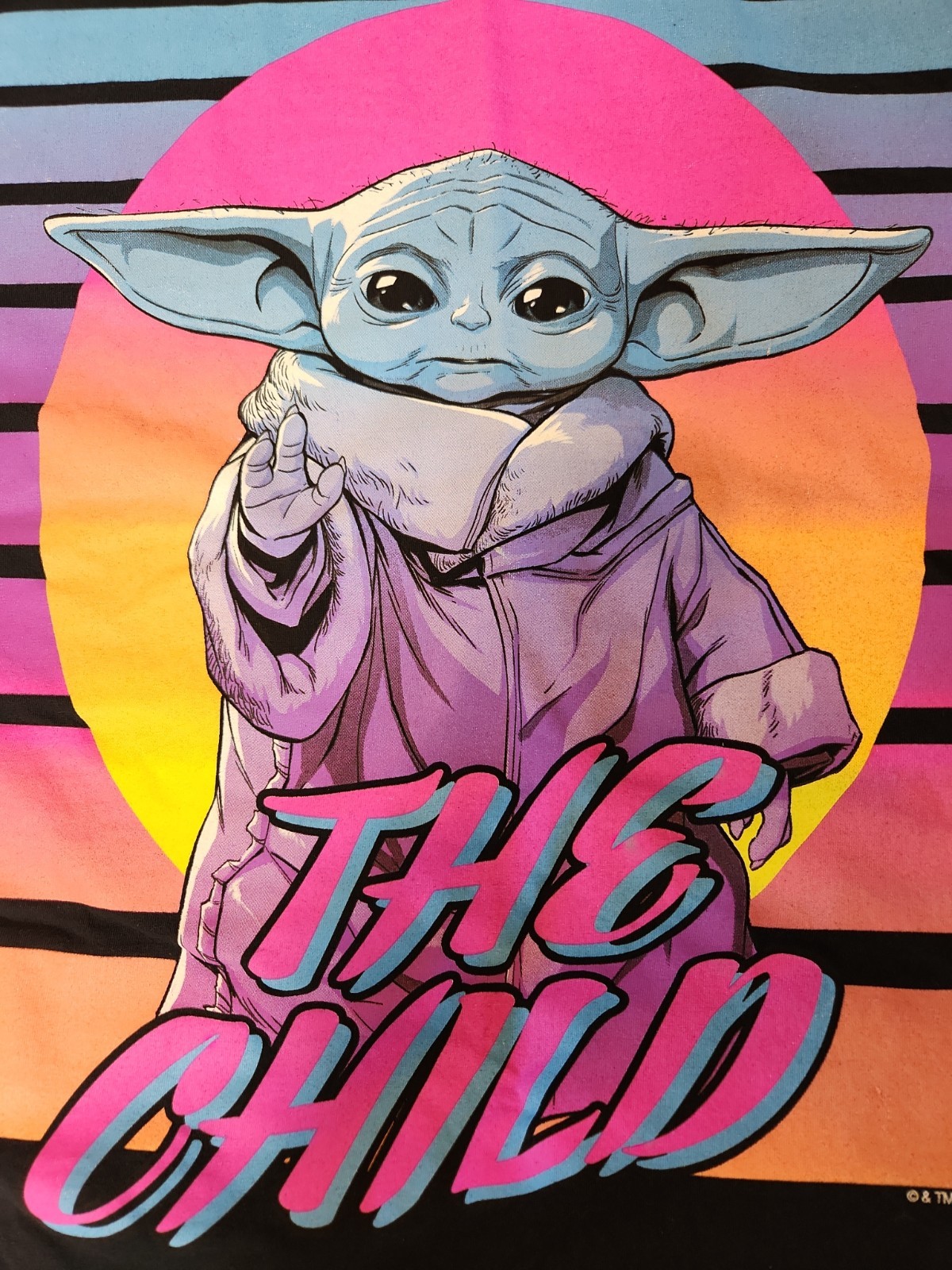 Yoda The Child Black Graphic Tshirt Star Wars Lucasfilm Paper Tag Adult Large L