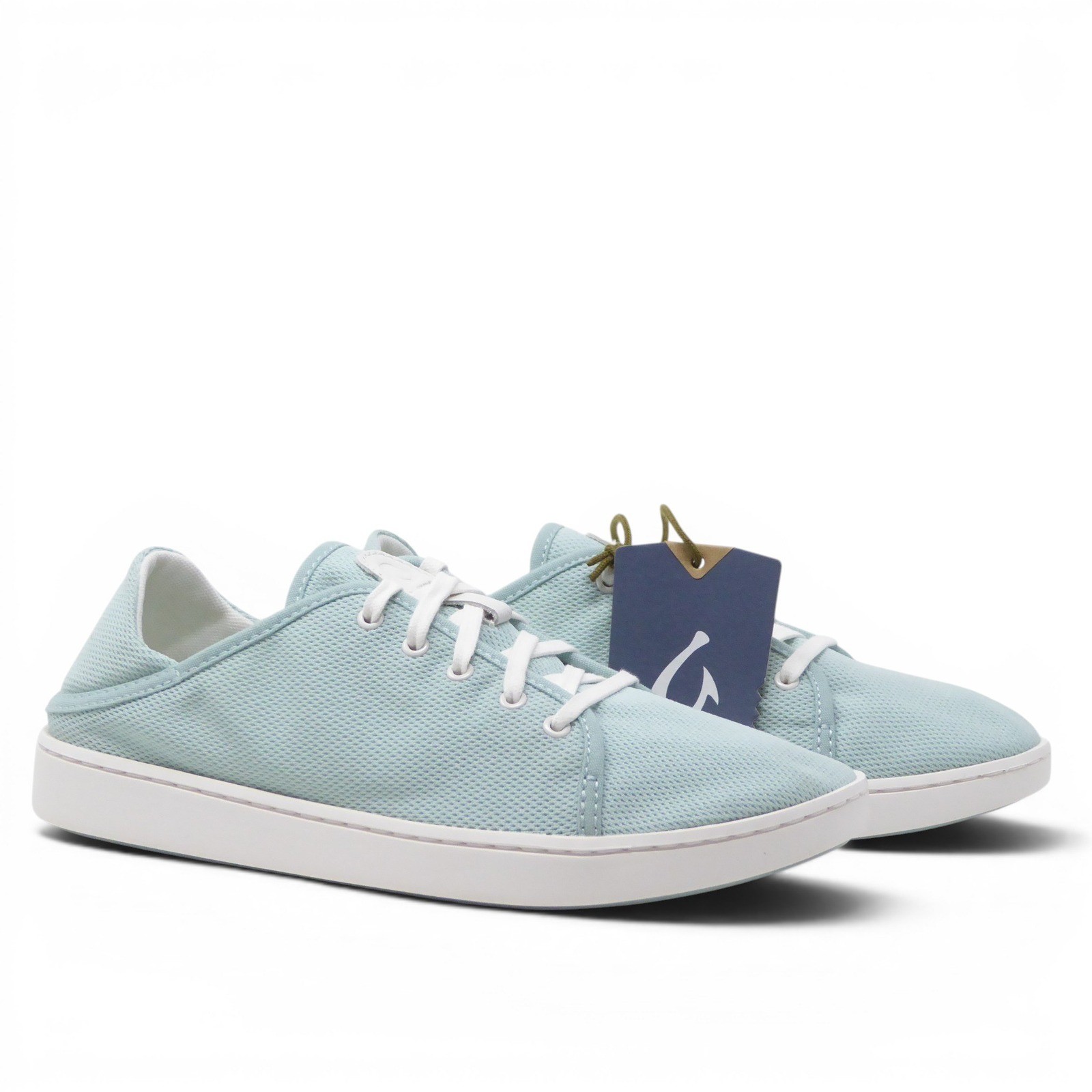 OluKai Women Sneakers Shoes Swell Blue White Sand Pehuea Li Mesh Lace Up Size 8
