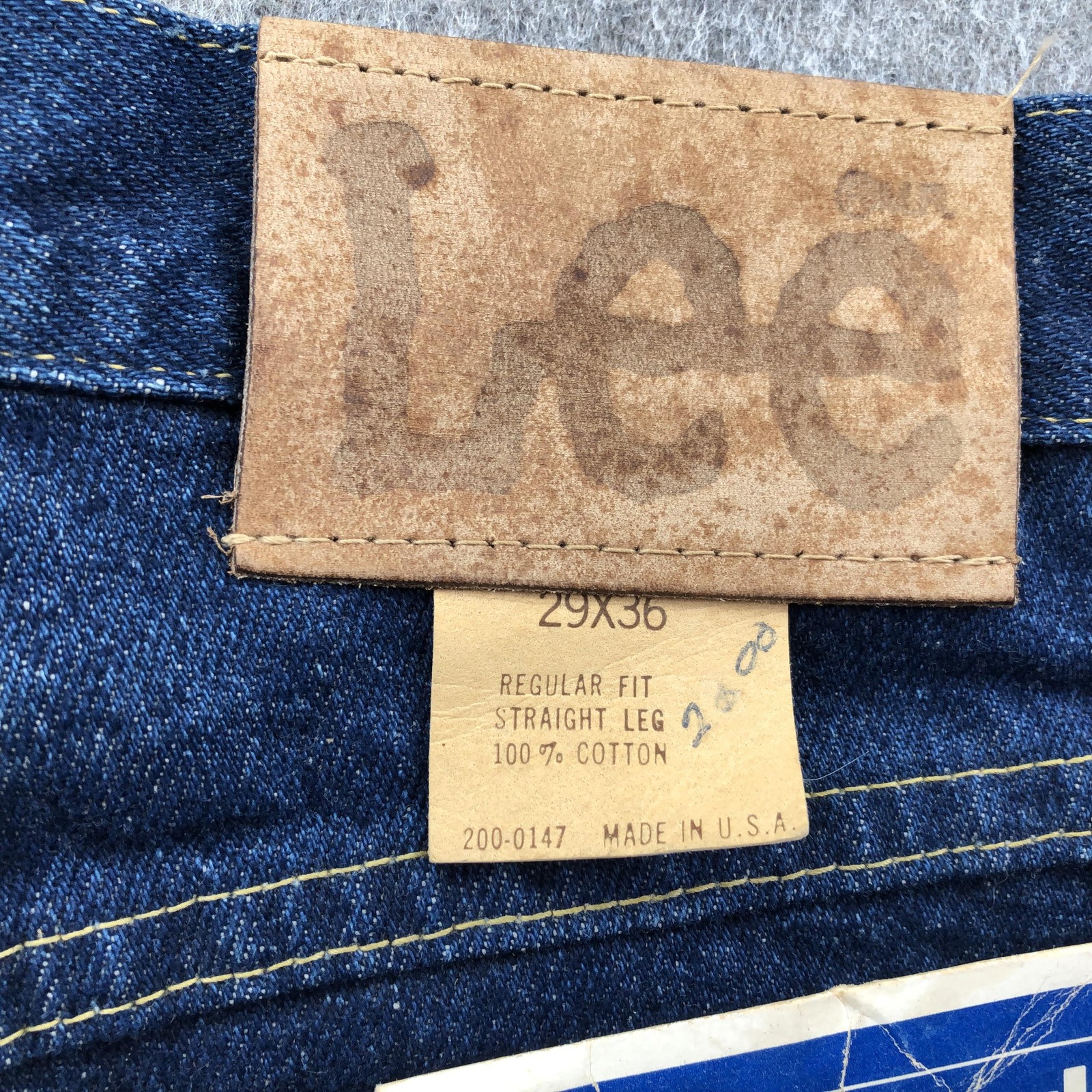 Vintage Lee Riders Jeans Mens 29×36 Blue Dark Wash Regular Straight Denim USA