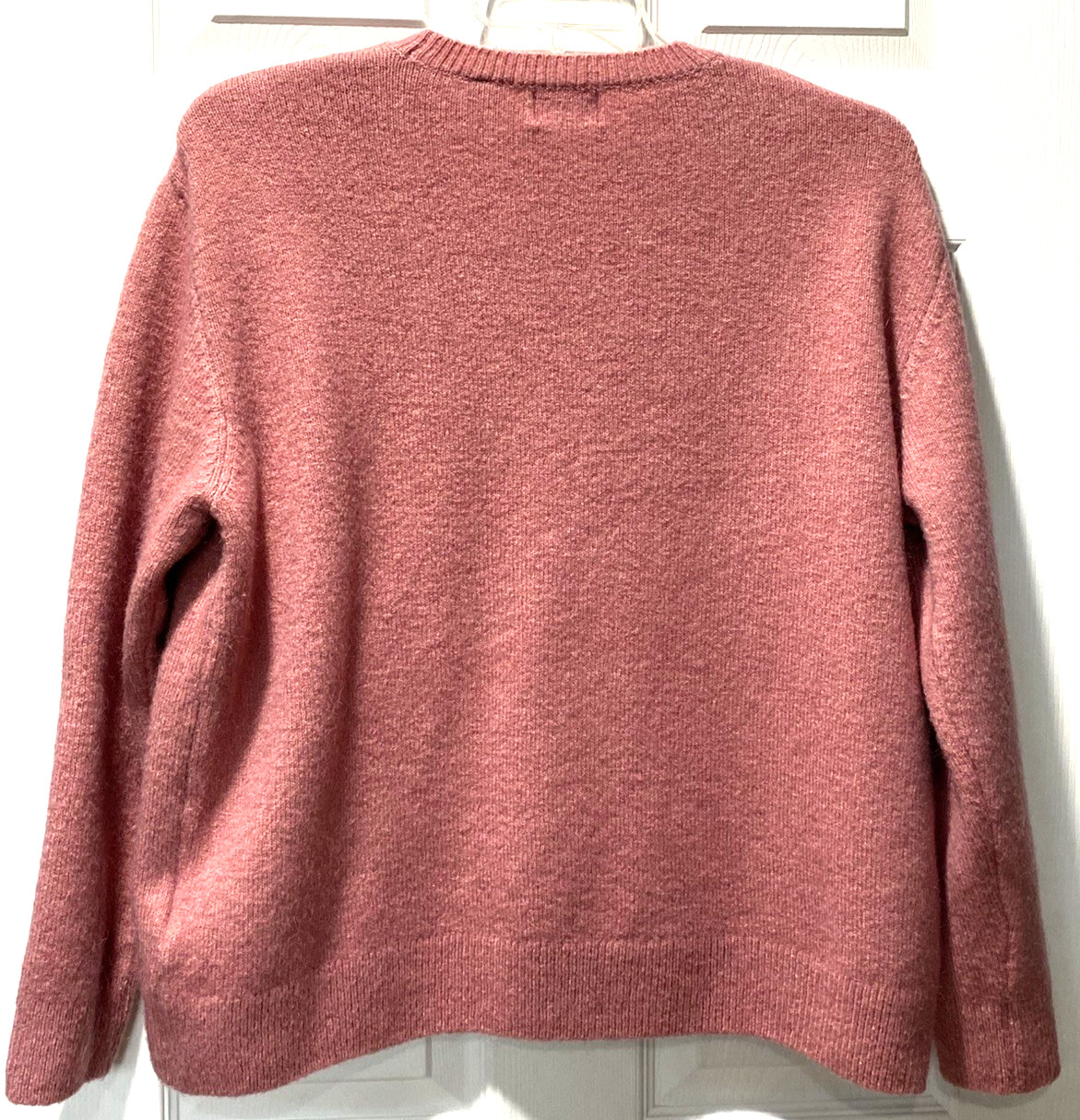 Superdry Pullover Sweater Top Pink Round Neck Long Sleeve Soft Warm Cozy Size L