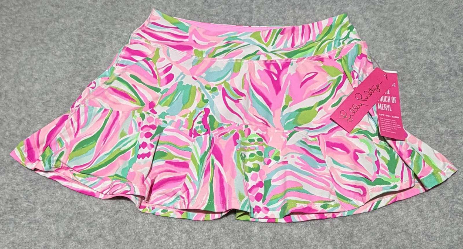 Lilly Pulitzer Luxletic Corrine Skort Pink Croc My World XS New With Tag