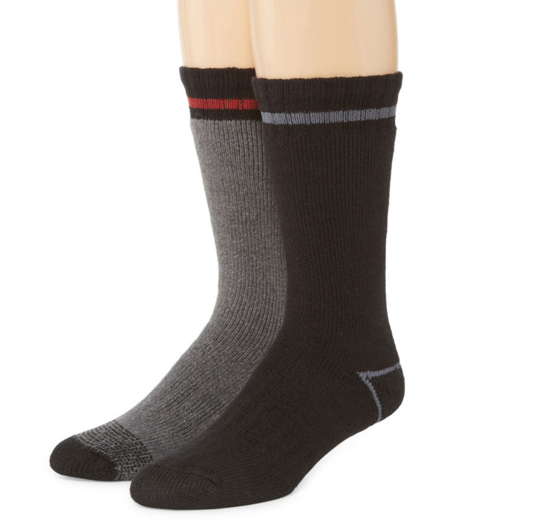 Men’s Big Mac Thermal Steel Toe Work 2 Pair Socks – Shoe Size 10-13 ()