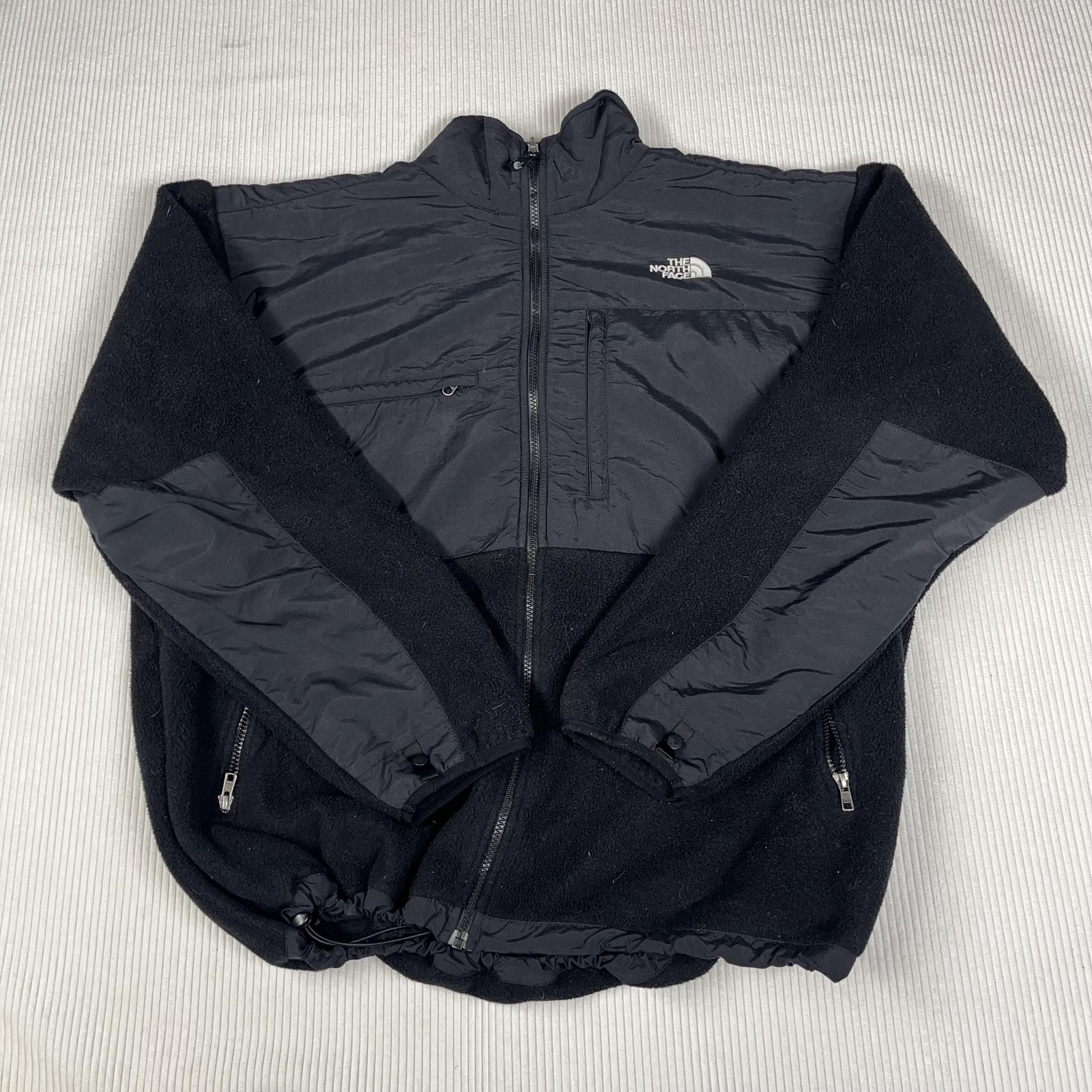 North Face Jacket Mens 2XL Black Denali Fleece Full Zip Pockets Hiking Outdoor