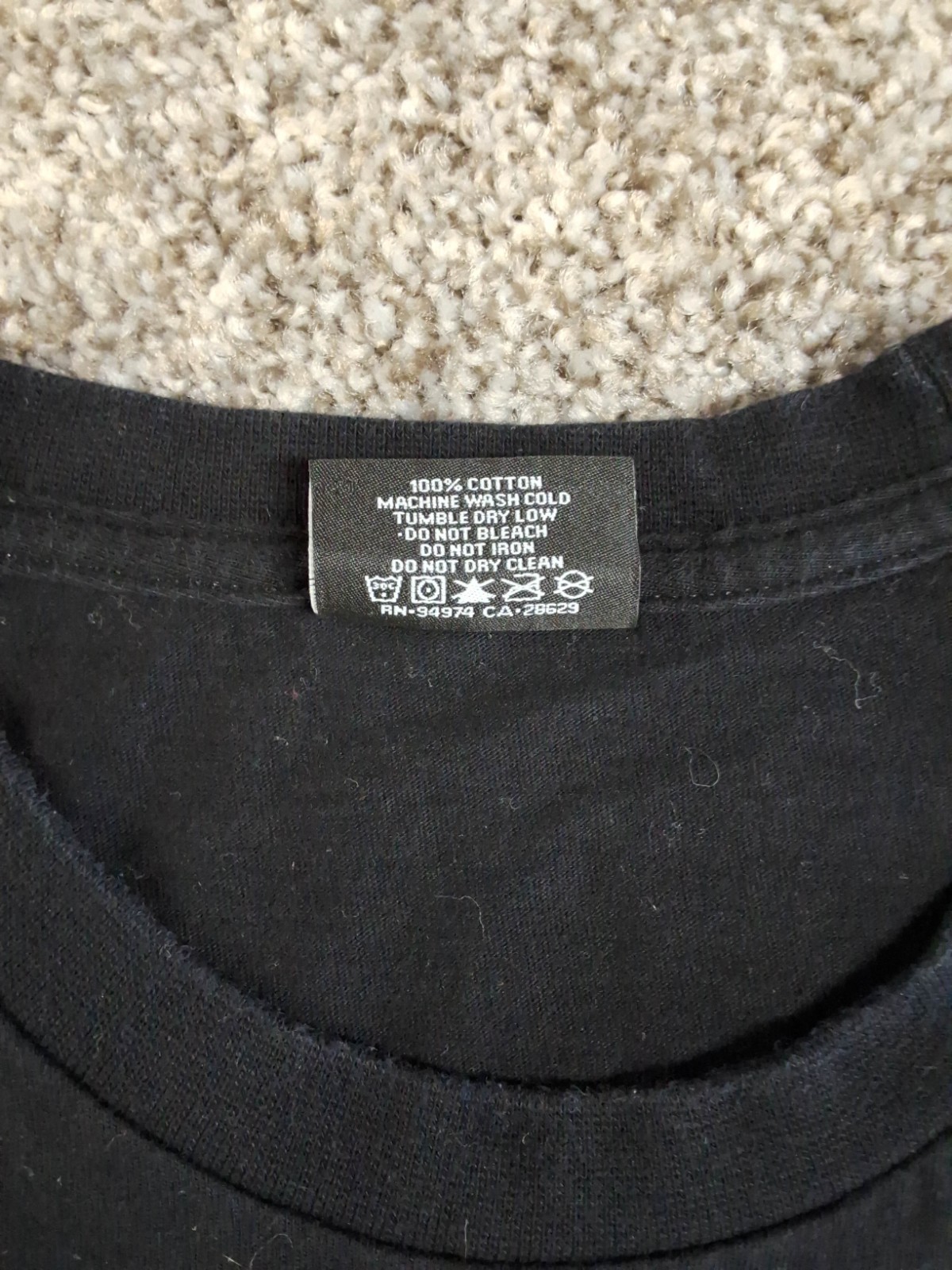 Stussy Size L Logo Black Long Sleeve Tee