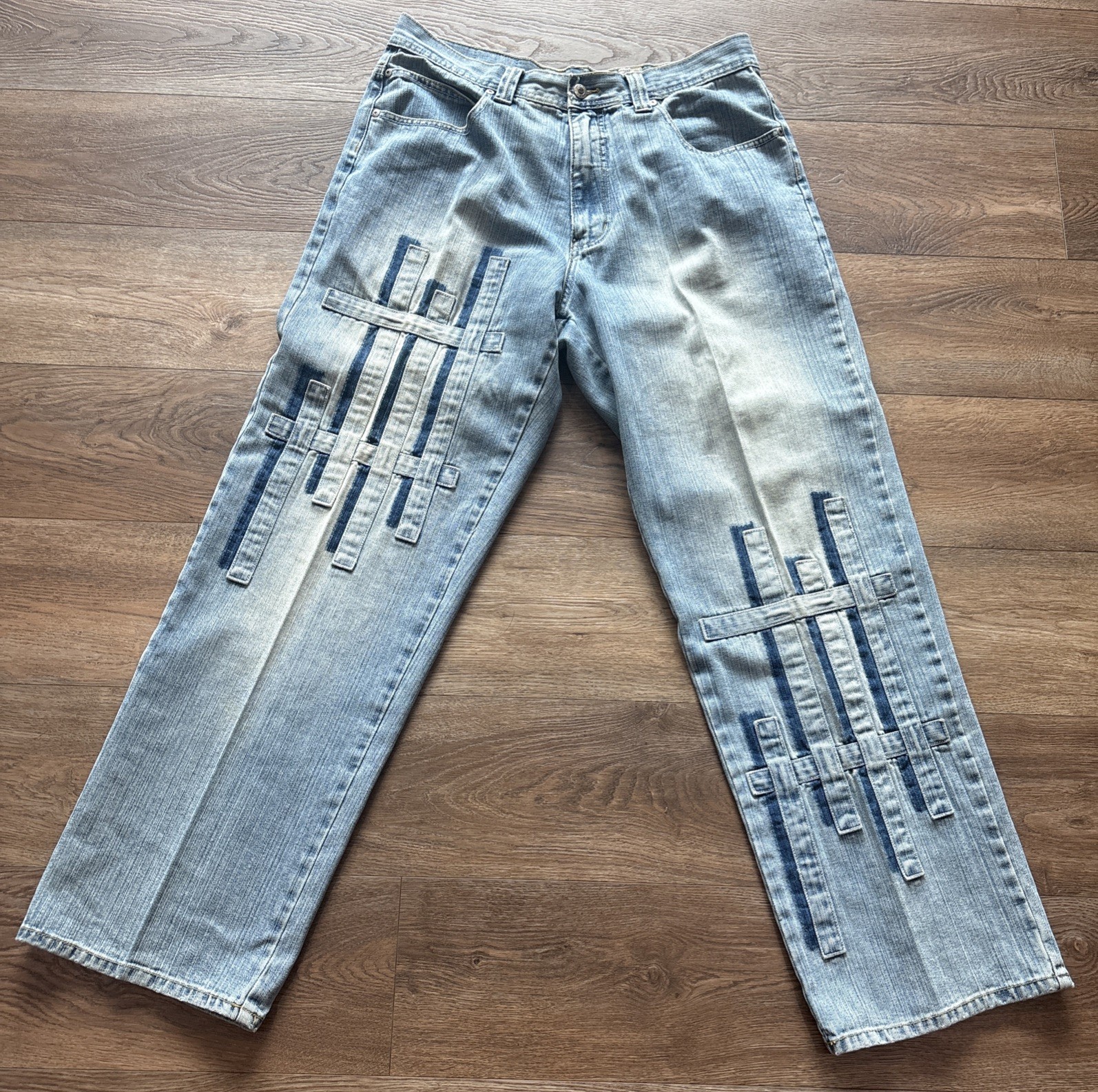 MUKA wear Jeans Men’s Size 36×32 textured Baggy Hip Hop Denim Streetwear Y2K