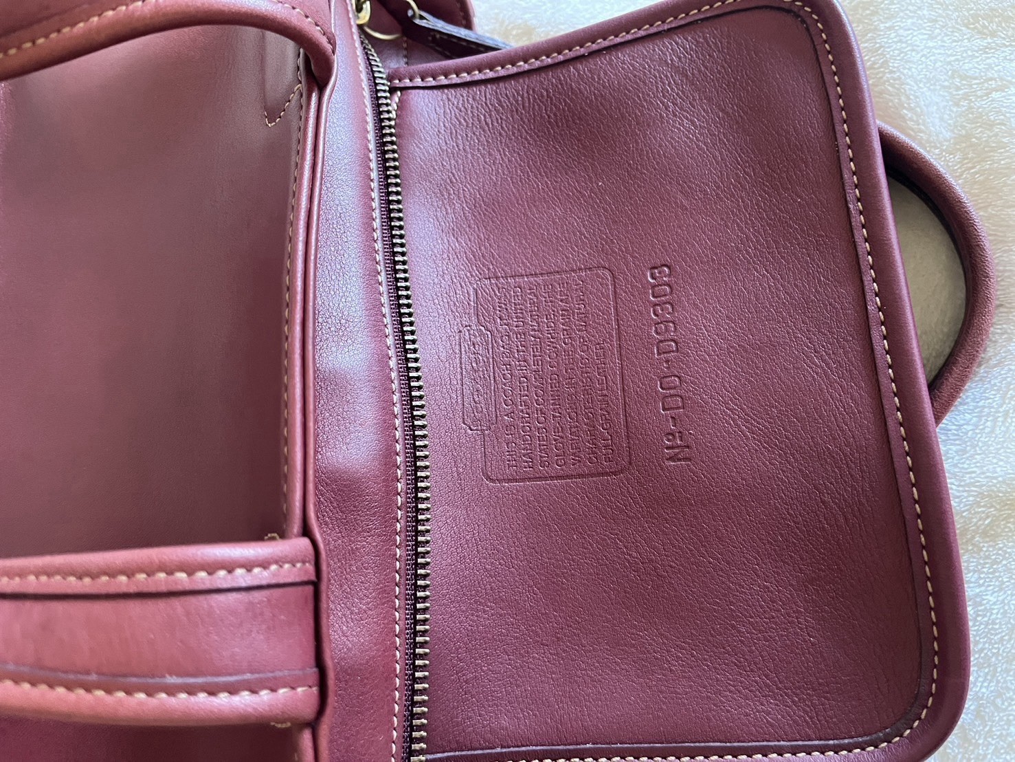 Coach Vintage Bleecker Satchel 9303 Rare Burgundy Leather Tote Bag Made in USA
