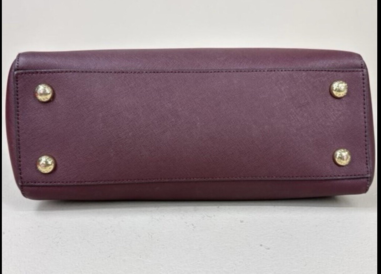 Authentic Michael Kors Cynthia Medium Burgundy Leather Tote