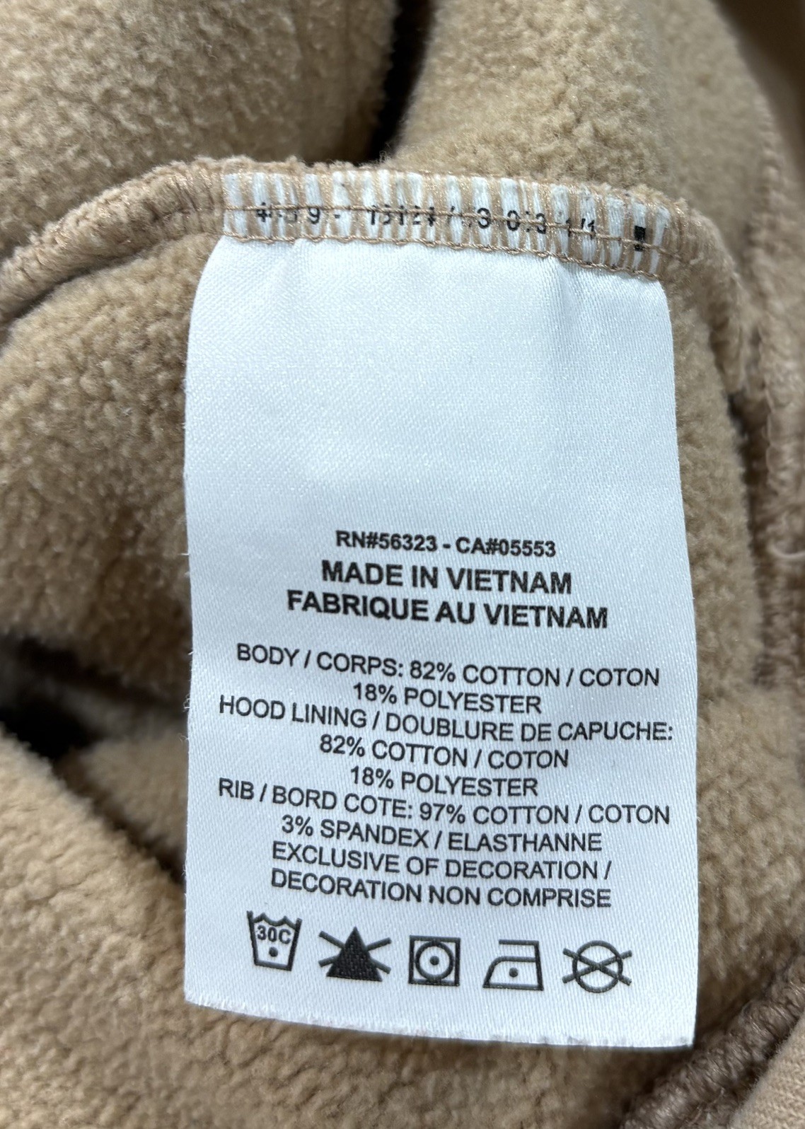 Air Jordan Nike Men MVP Fleece Pullover Hoodie Sandrift Brown Tan L