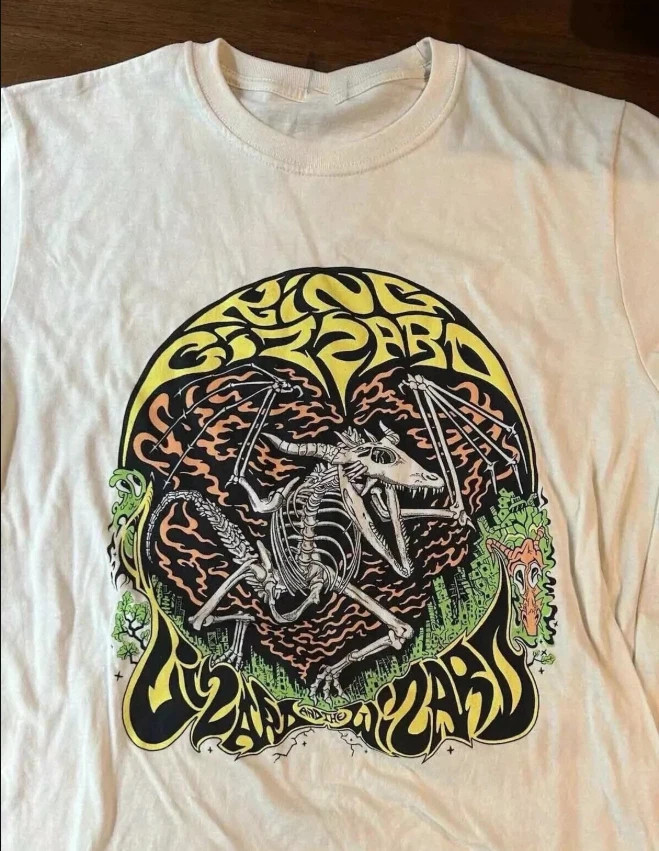 Vtg King Gizzard And The Lizard Wizard 2024 Tour Dragon T-shirt SX362