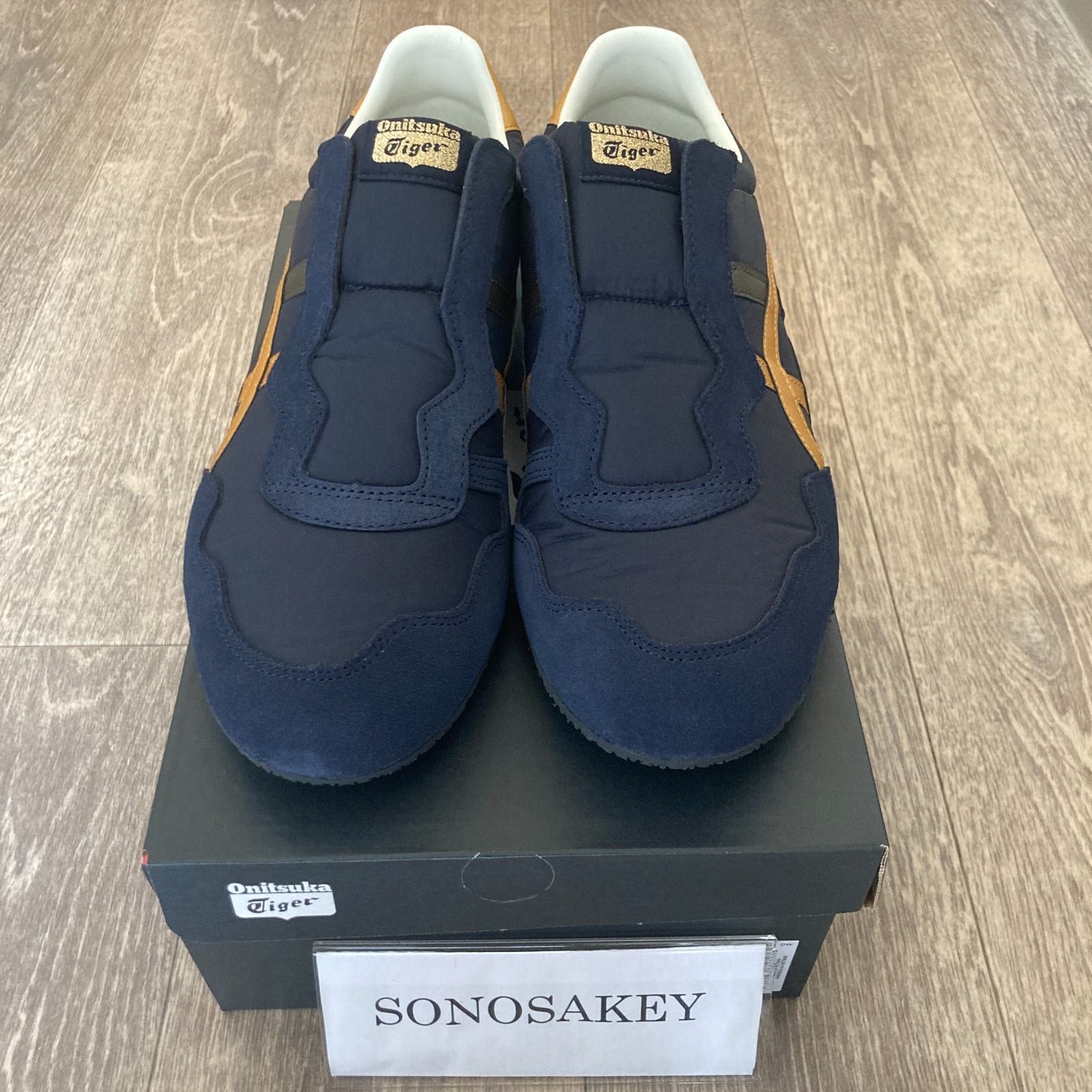 Onitsuka Tiger SERRANO SLIP-ON 1183C615 400 MIDNIGHT/PURE GOLD New in Box