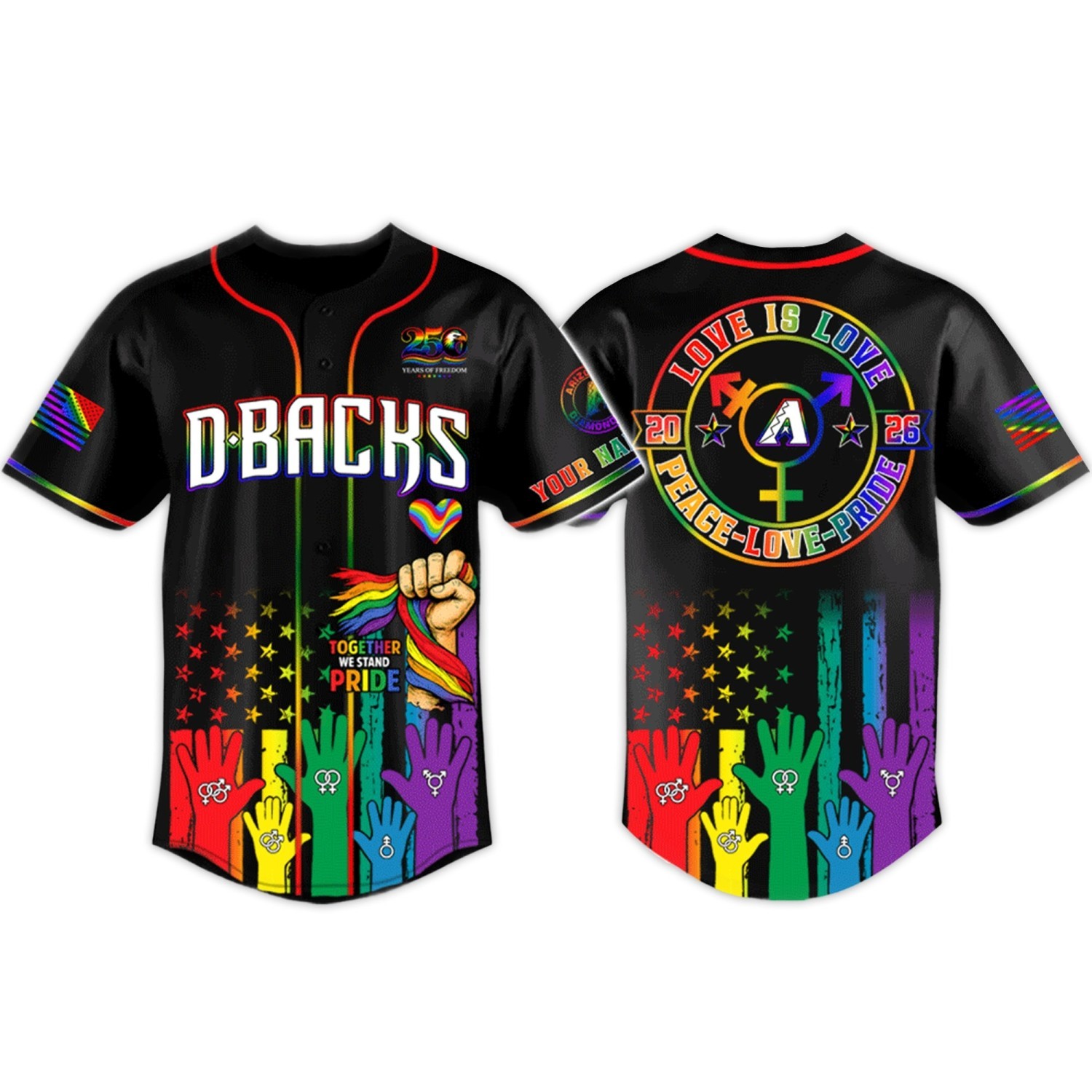 Dbacks Pride Month 2026 Baseball Jersey