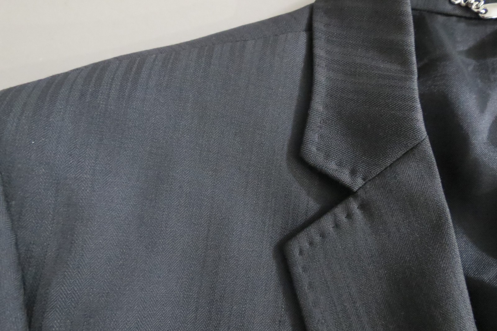 Dolce Gabbana Made in Italy Model-Regular Double Tonal black slim cut suit 40 R