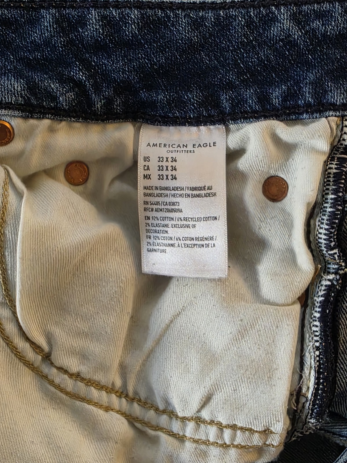 American Eagle AirFlex+ Original Bootcut Jeans Men’s 32×34 Denim