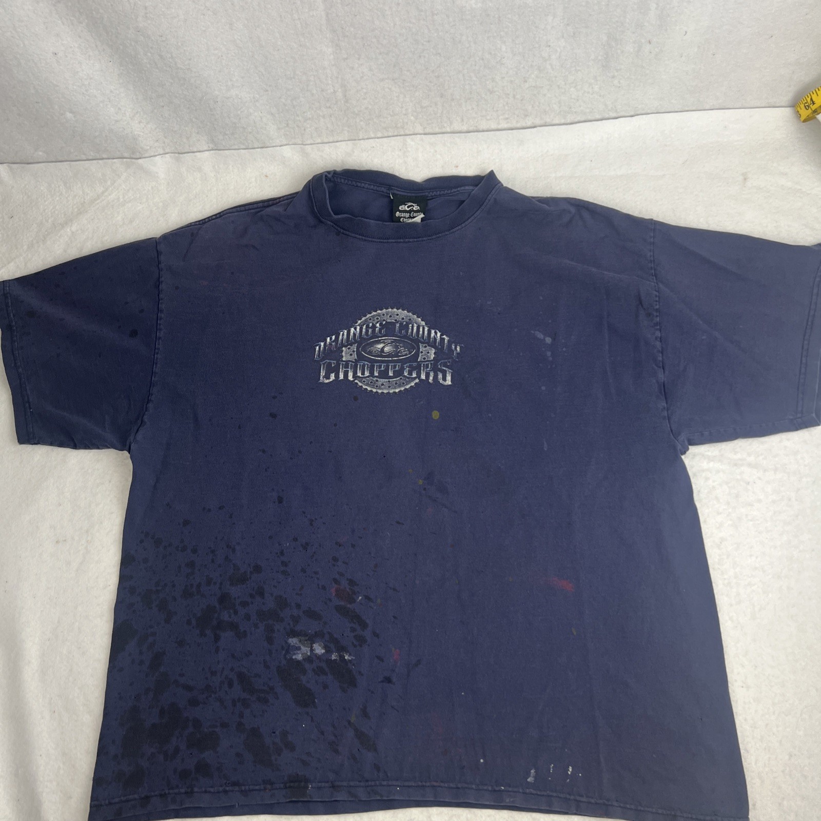 VTG Orange County Choppers Shirt 2XL 2000s Distressed Y2K Motorcycle Dog Sword