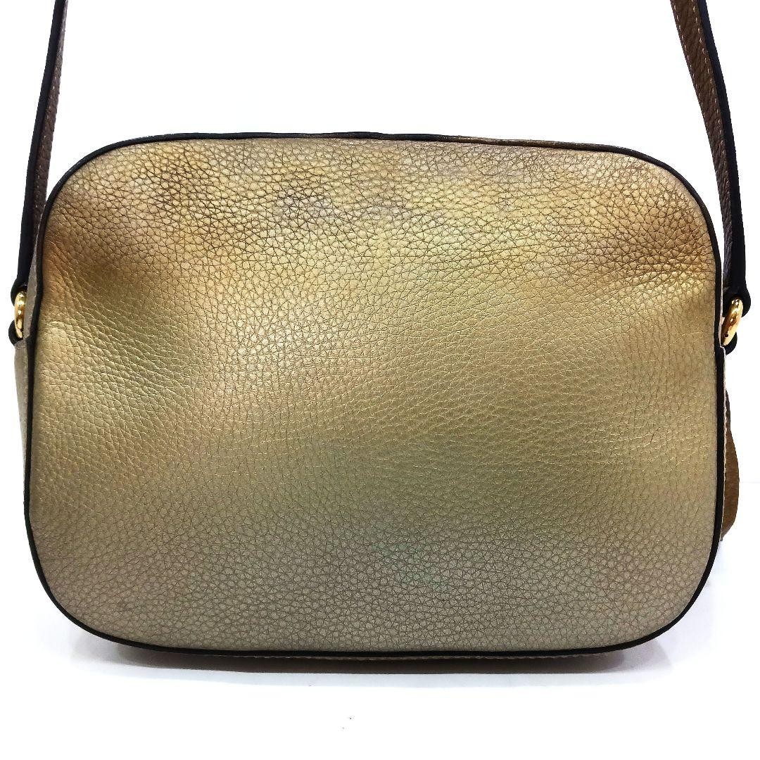 GUCCI Soho Small Disco Shoulder Bag Gold Leather W7.9xH6.1 in. Strap: 52.8″