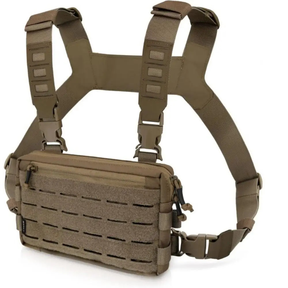 New 1000D Nylon Men Chest Bag Reflective Strips EDC Vest Bag Wear-resistant Mult