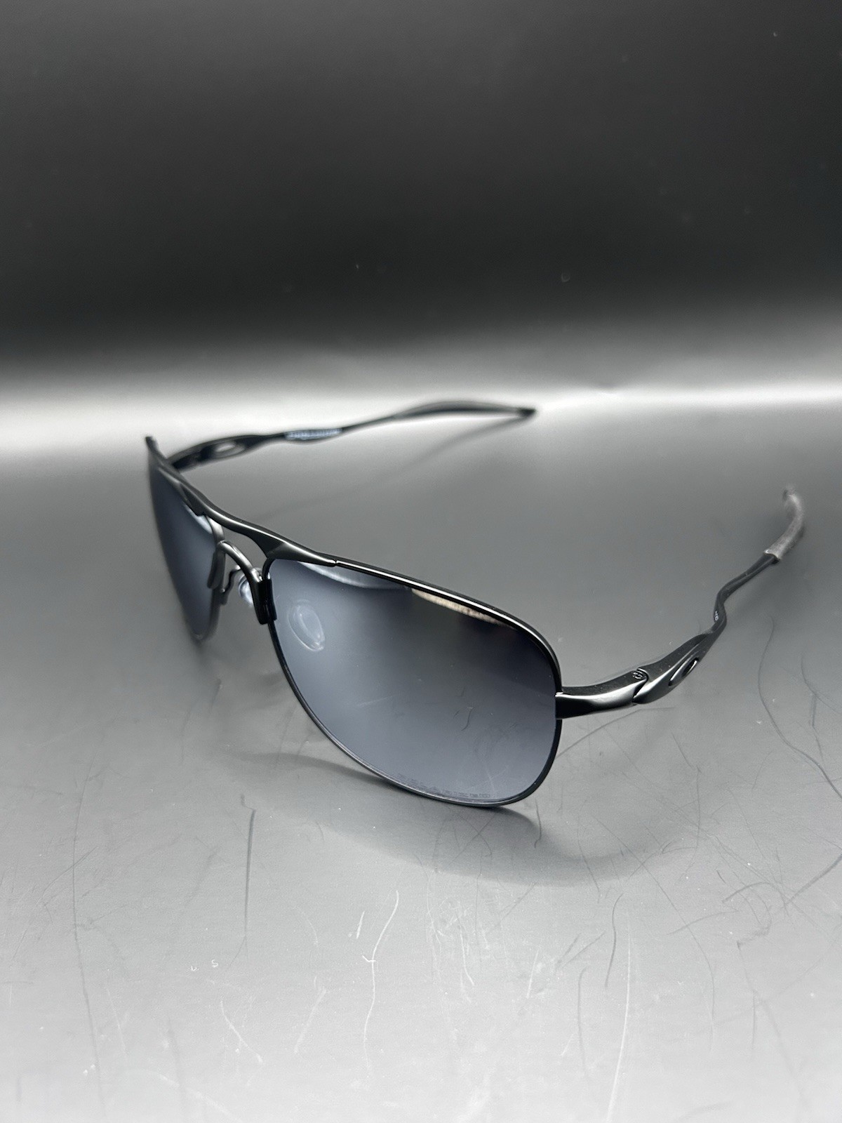 Oakley Crosshair OO4060 Polarized Sunglasses Matte Black Frame Gray Lenses NEW