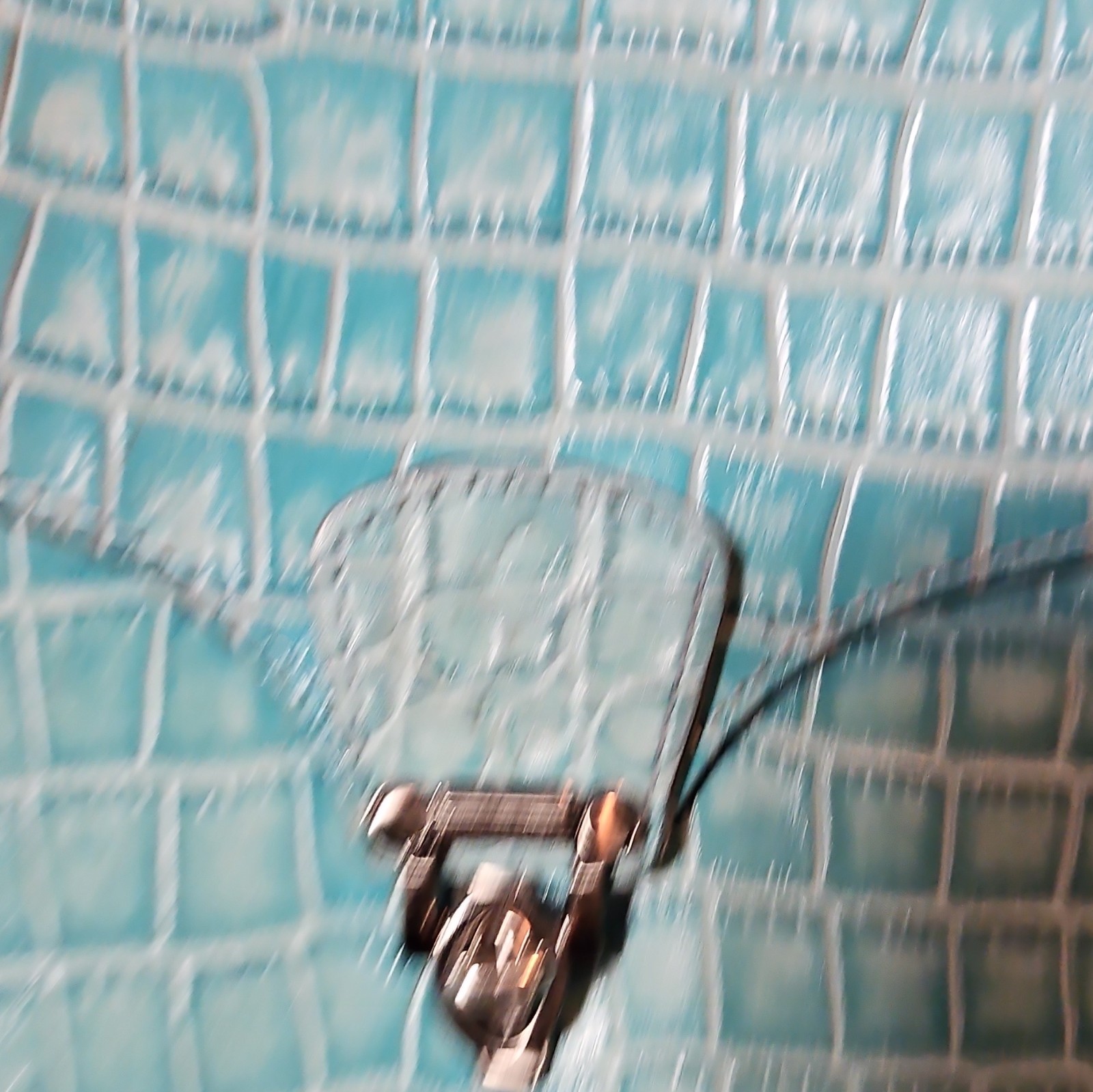 Blue Croc Embossed Crossbody Bag Turn Lock Zip Inner Pockets Silver Hardware
