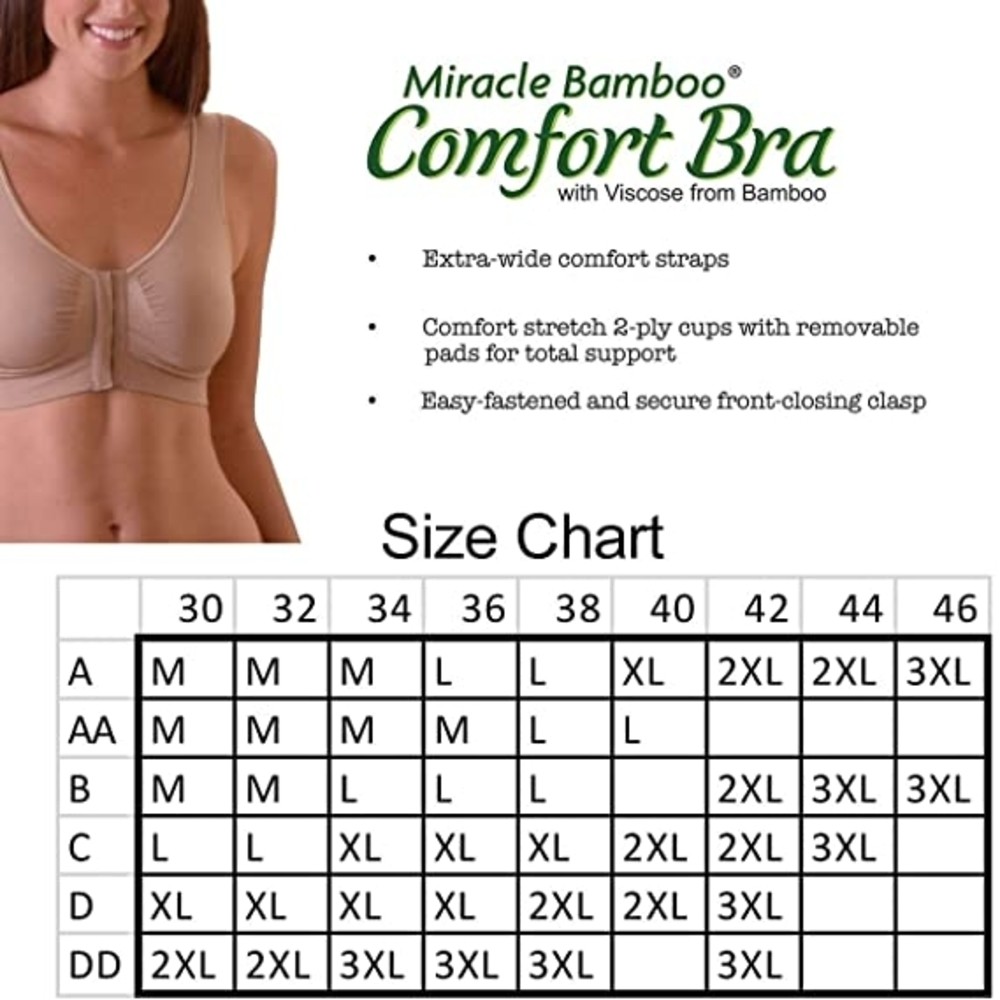 Miracle Bamboo Comfort Bra Deluxe – Set of 2 – 3XL (46-50″)