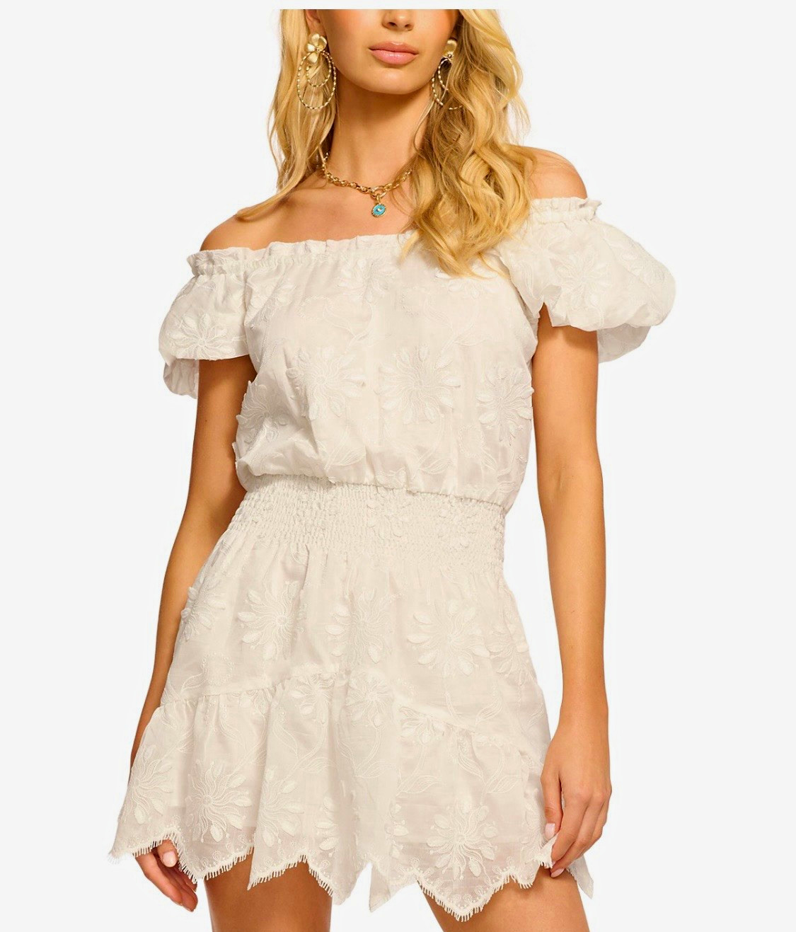 Ramy Brook Verona Mini Dress S in Ivory