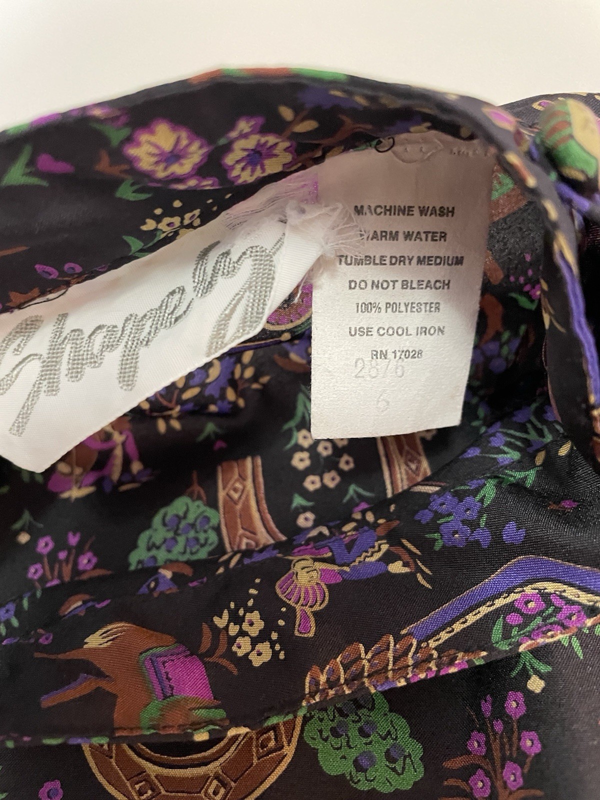 Amazing VTG 80s High Neck Sultan Raja Warrior Horse Print Button Up Shirt Top md