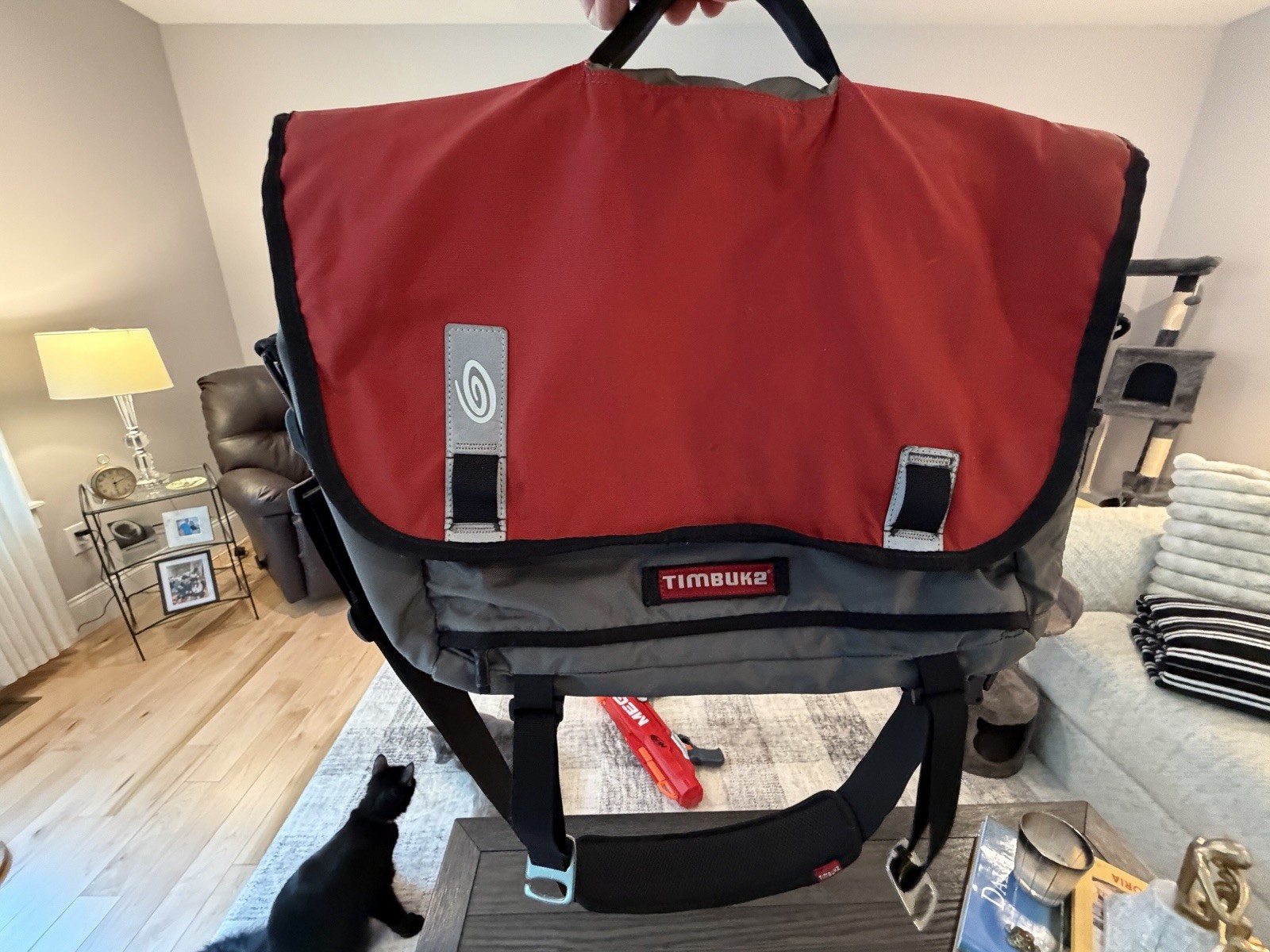 Timbuk2 Messenger Bag – Laptop Bag – Shoulder Sling Bag – Red & Grey
