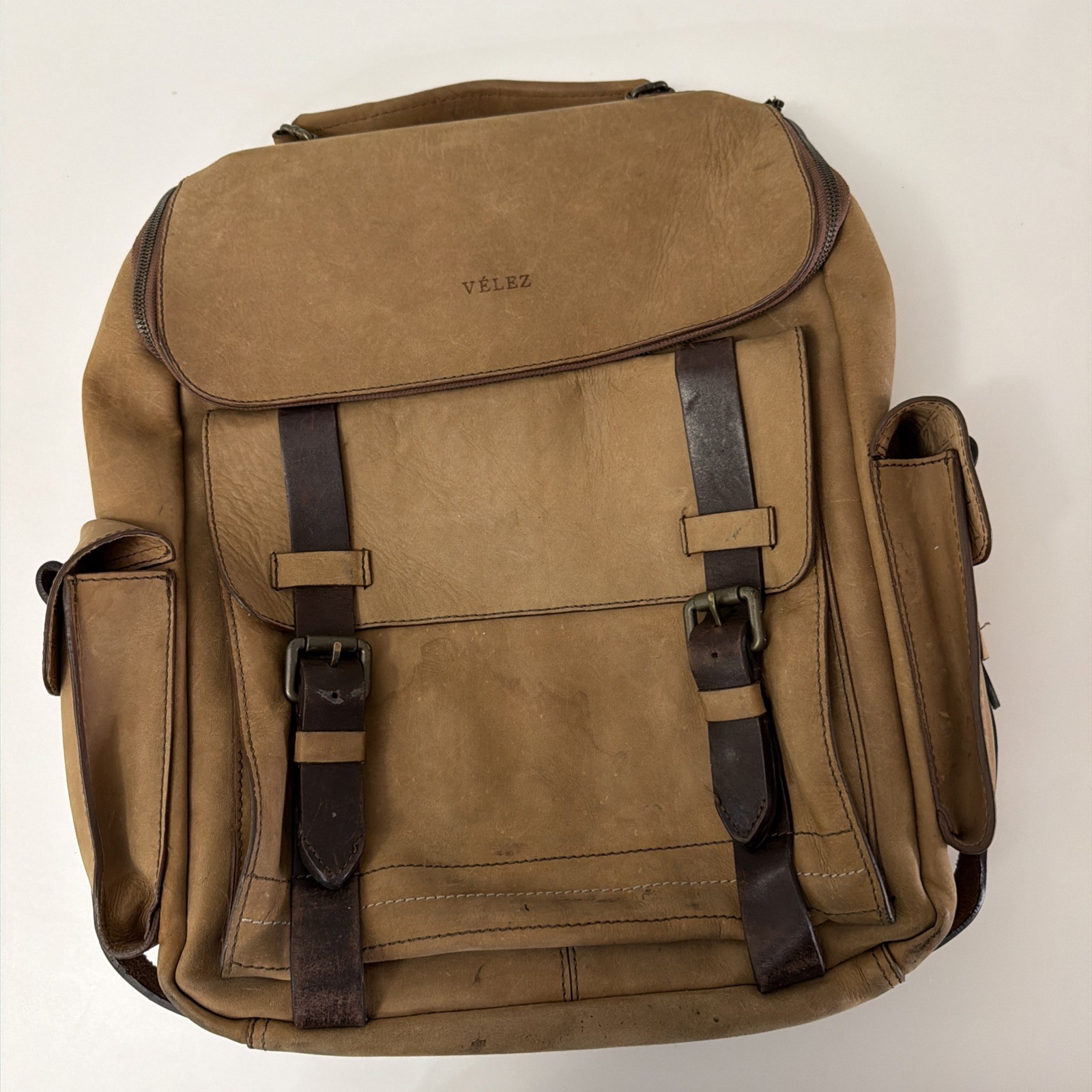 Velez Top Grain Leather Backpack – 15.6 Inch Laptop Bag