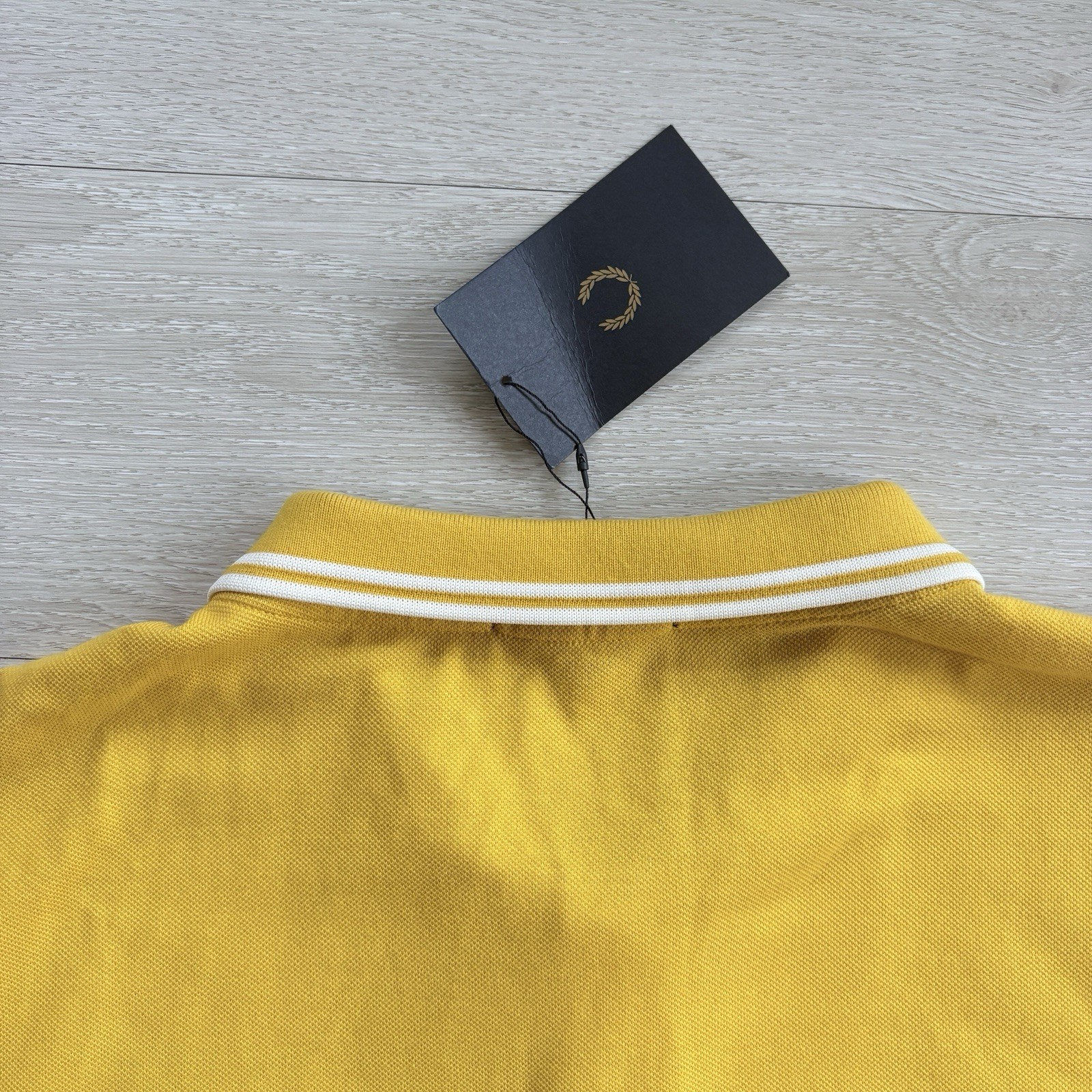 BNWT Fred Perry M3600 Short Sleeve Twin Tipped Polo Shirt Yellow Mens Size 2XL