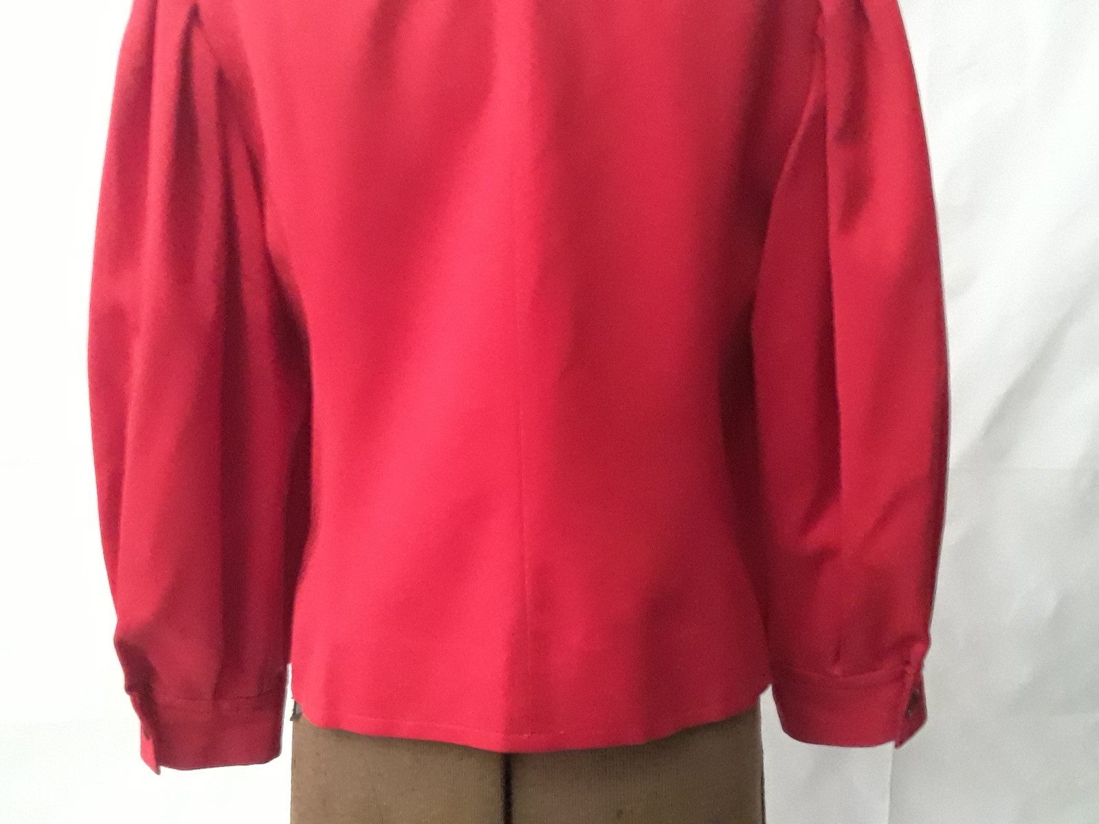 Vintage Harvé Benard Women Red Work Jacket Button – Wool – Size 8