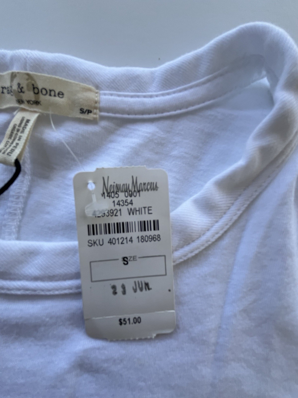 Rag & Bone White “Good Things Are Coming” T-Shirt refurbished with tags Small