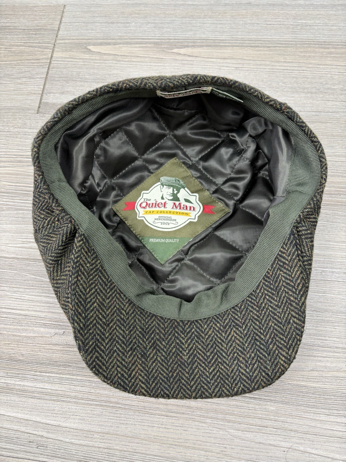 The Quiet Man Cap Collection Size Small Green Wool Blend