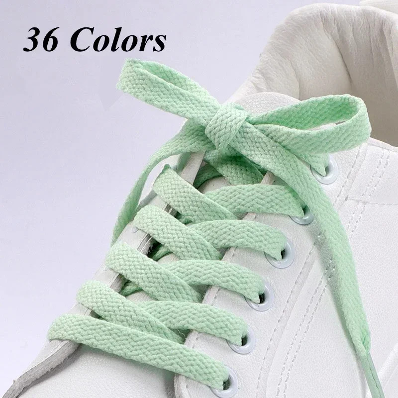1pair /2PCS Thicken Laces Shoe Athletic String Flat Shoelaces of Sport White Lei