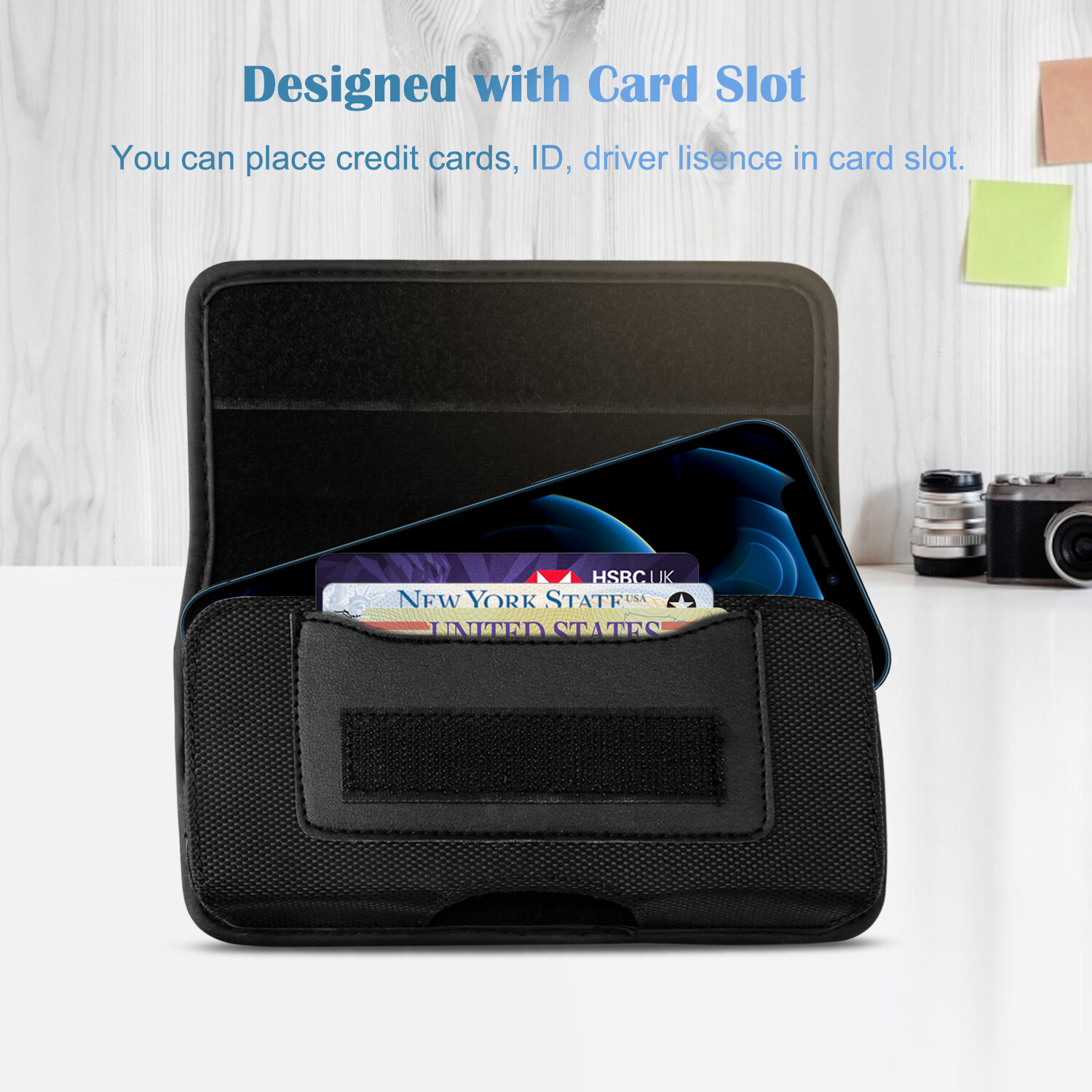 Oxford Cell Phone Waist Belt Clip Holster Loop Bag Pouch Card Holder Case​ Cover