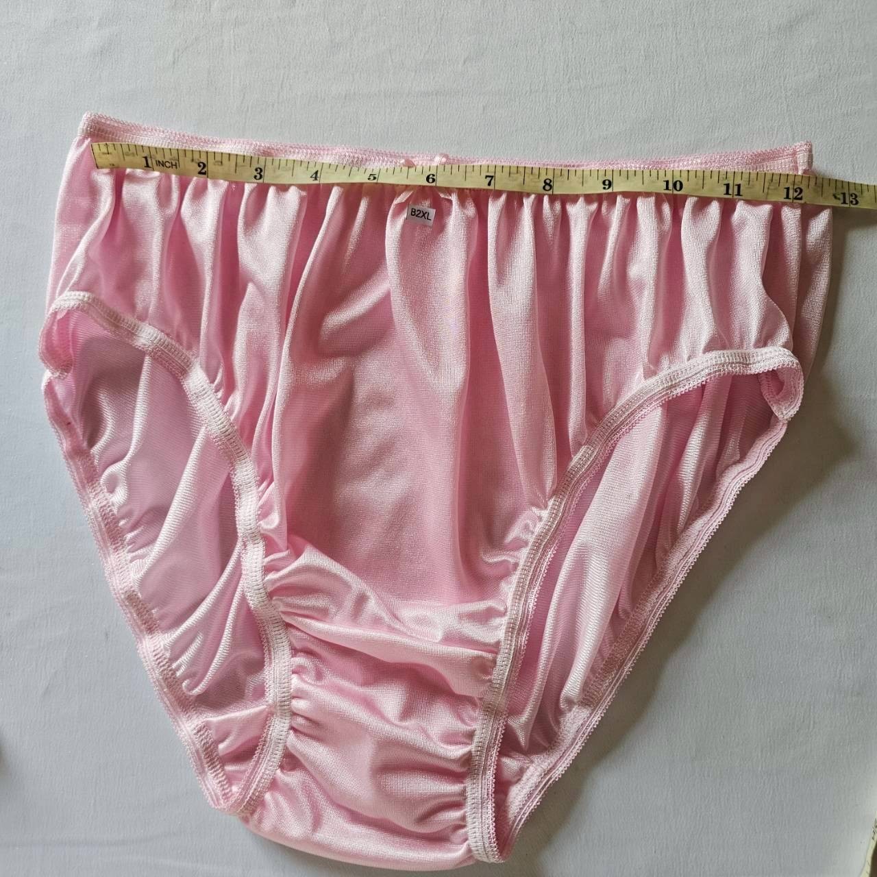 12 Plus Underwear Mid-Waist Panties Women Mens Briefs Nylon Silky Soft /2XL/Mix