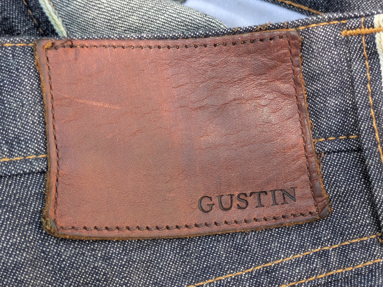 Mens Gustin #37 9oz Light Japan Selvedge Denim Cropped Slim Jeans 34×22.75 Raw