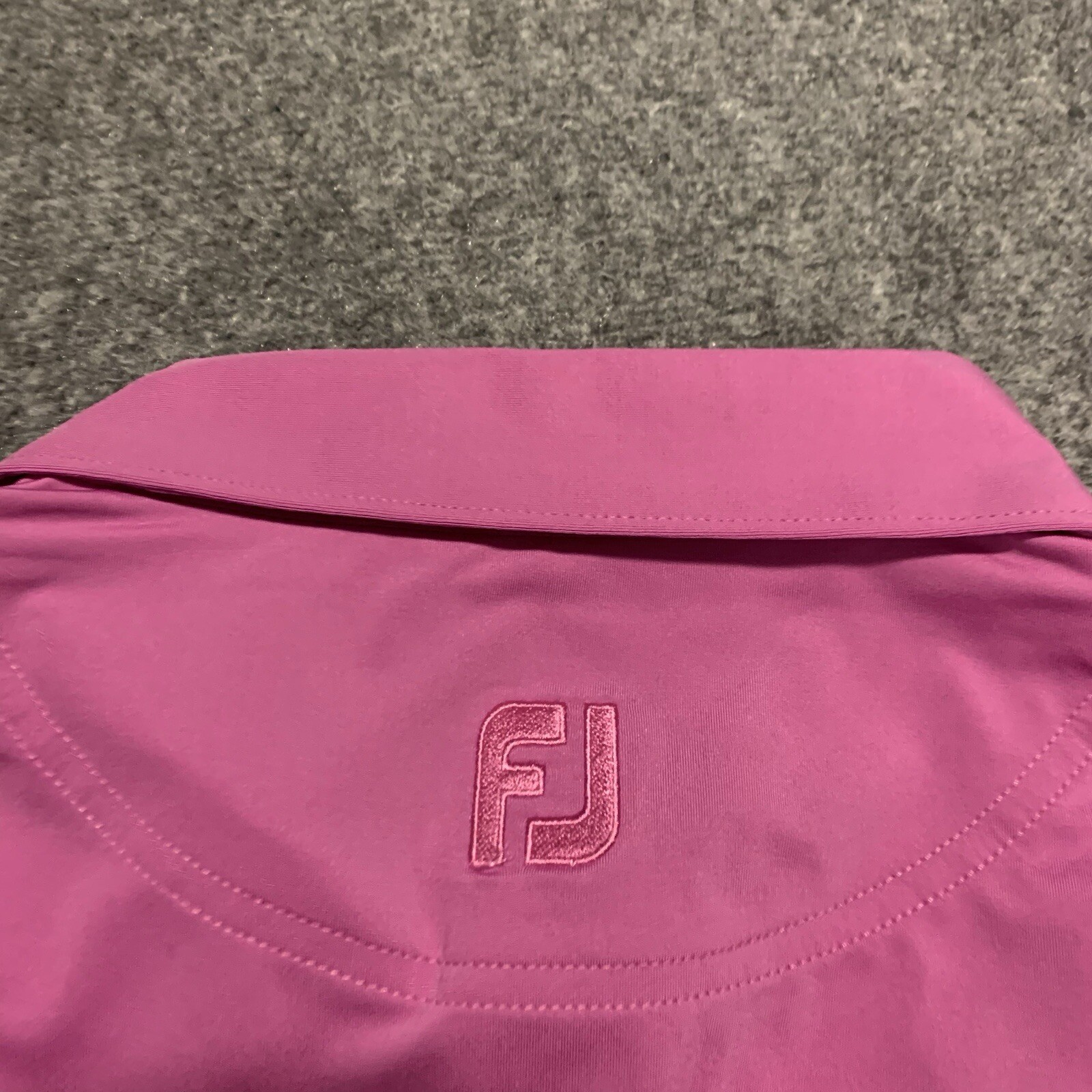 NEW FootJoy Solid Lisle Self Collar Polo Men Large Large Pink Short Sleeve NWT