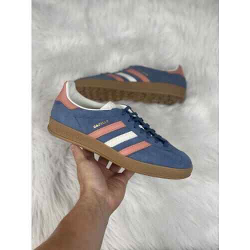 Adidas Gazelle Indoor Low Mens Sportswear Shoes Gray IG1640 NEW Multi Sz