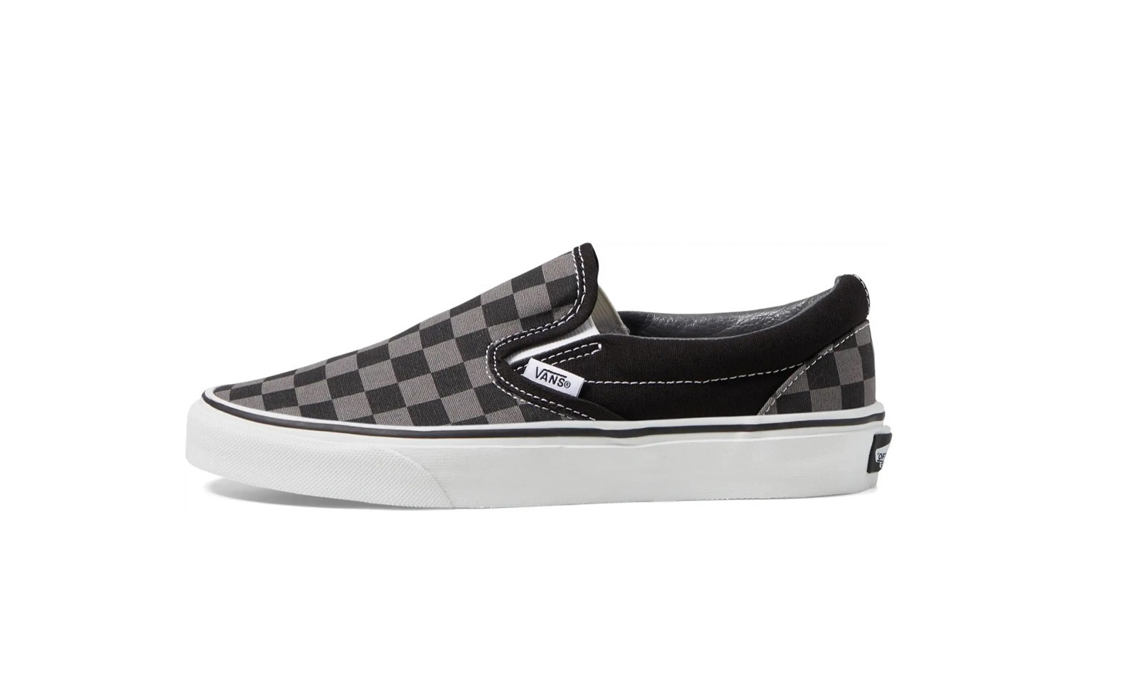 Vans Classic Slip-On Black Pewter Checkerboard Sneakers Shoes New