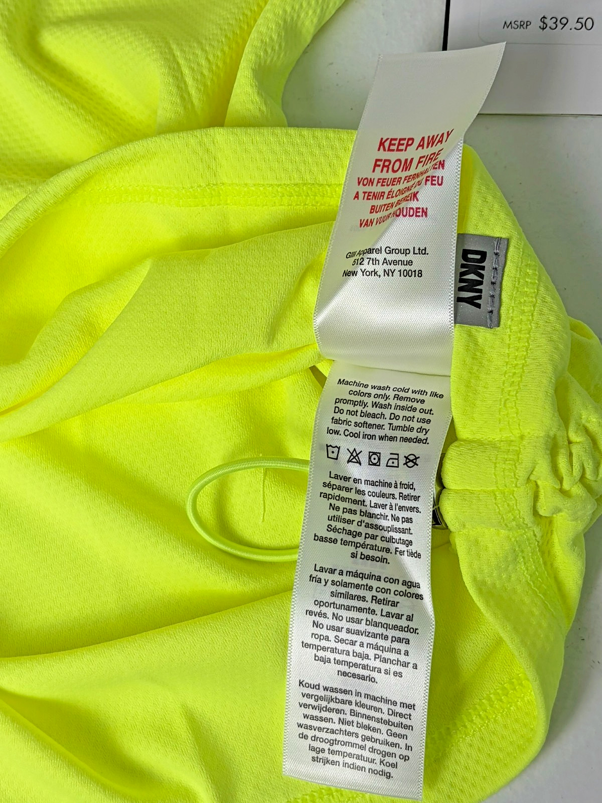 Dkny Sport Women’s Solid V-Neck Short-Sleeve Top Shirt Electric Yellow X-Large