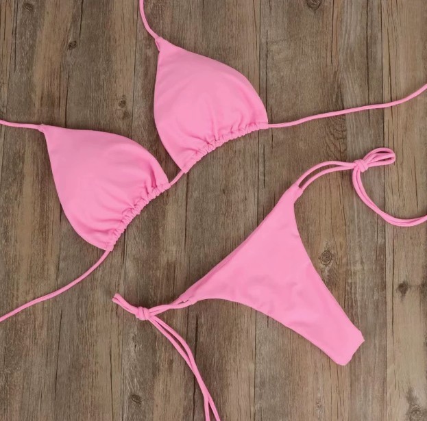New Sexy Mini Bikini Shiny Women Brazilian G-String Set Thong Swimwear Swimsuits